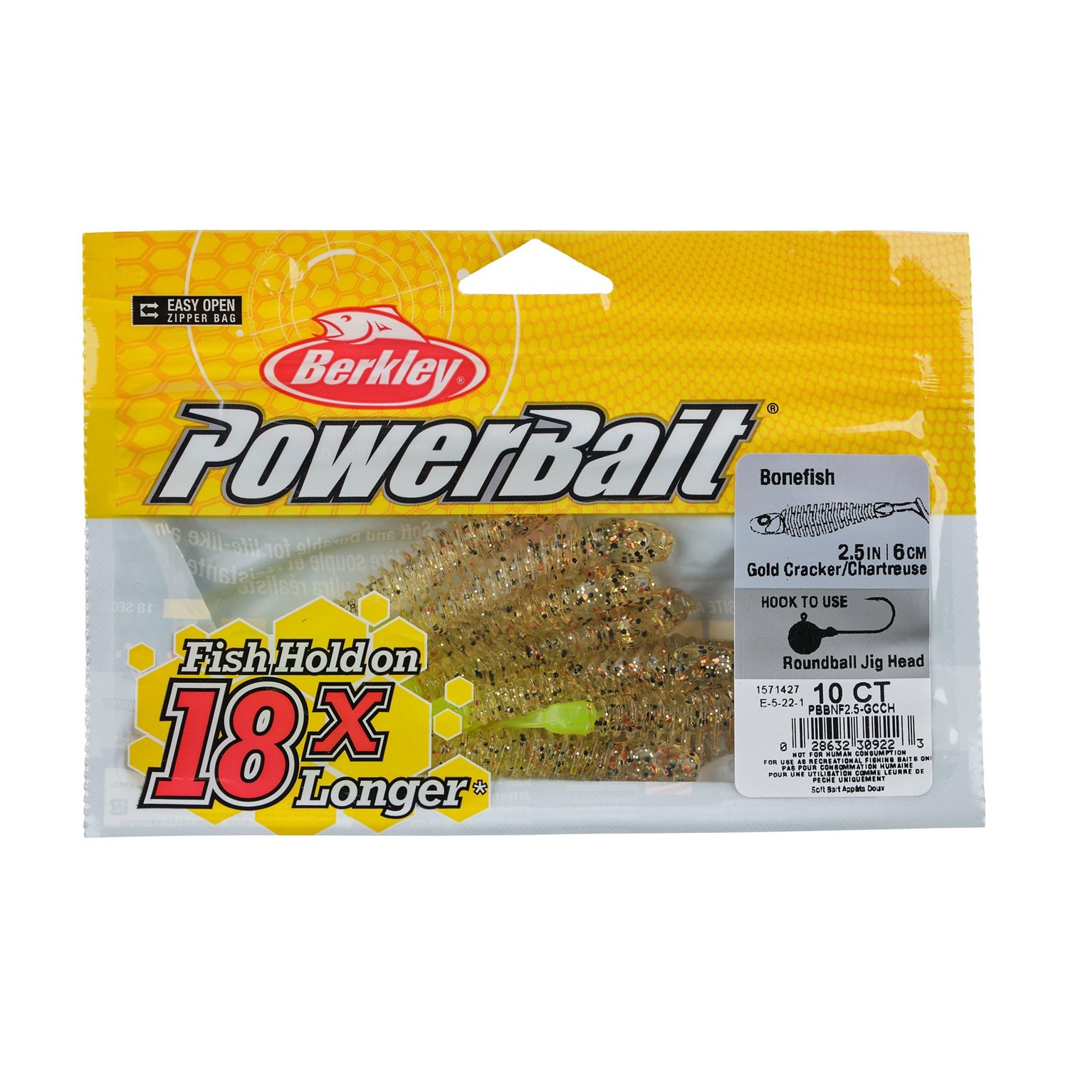 Berkley PowerBait Bonefish 2.5 in Citrus Punch Soft Bait 10-Pack  - view number 3