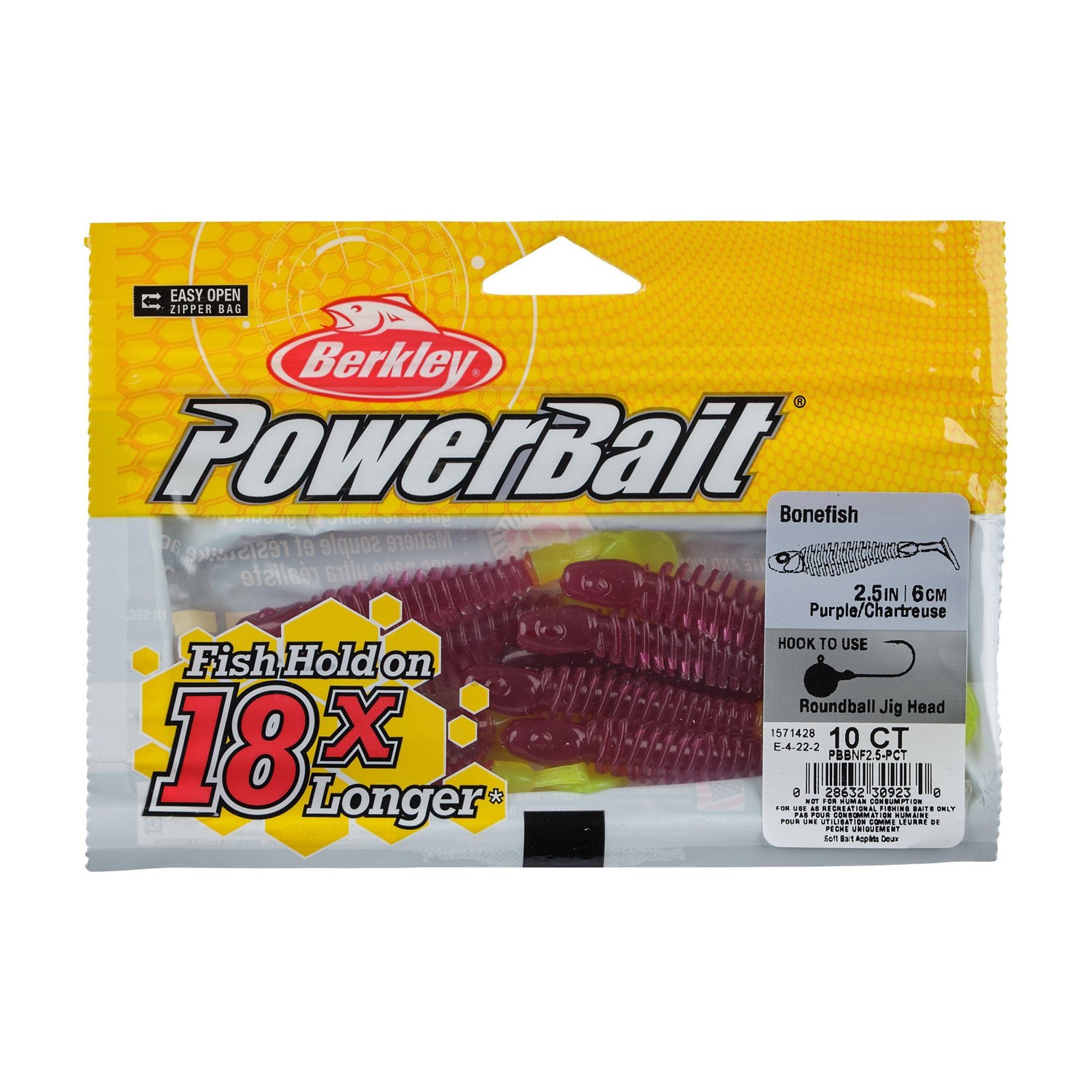 Berkley PowerBait Bonefish 2.5 in Citrus Punch Soft Bait 10-Pack  - view number 3