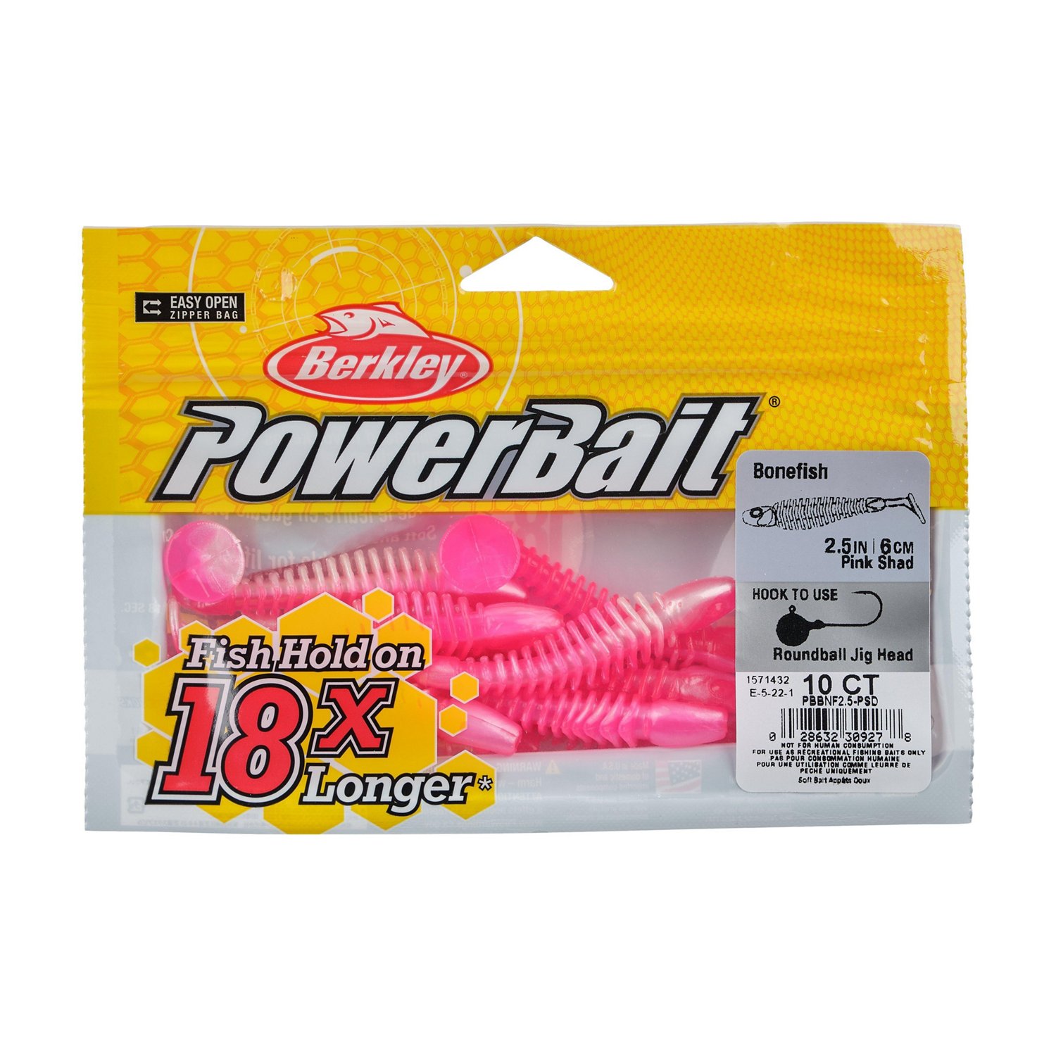 Berkley PowerBait Bonefish 2.5 in Citrus Punch Soft Bait 10-Pack  - view number 3
