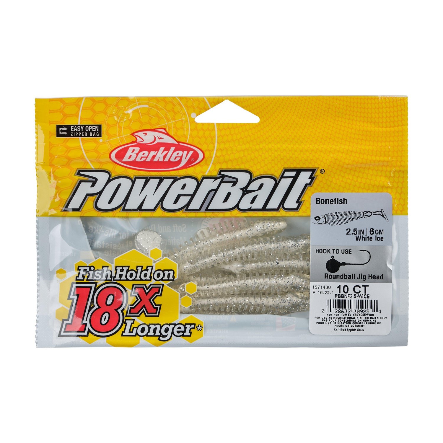 Berkley PowerBait Bonefish 2.5 in Citrus Punch Soft Bait 10-Pack  - view number 3