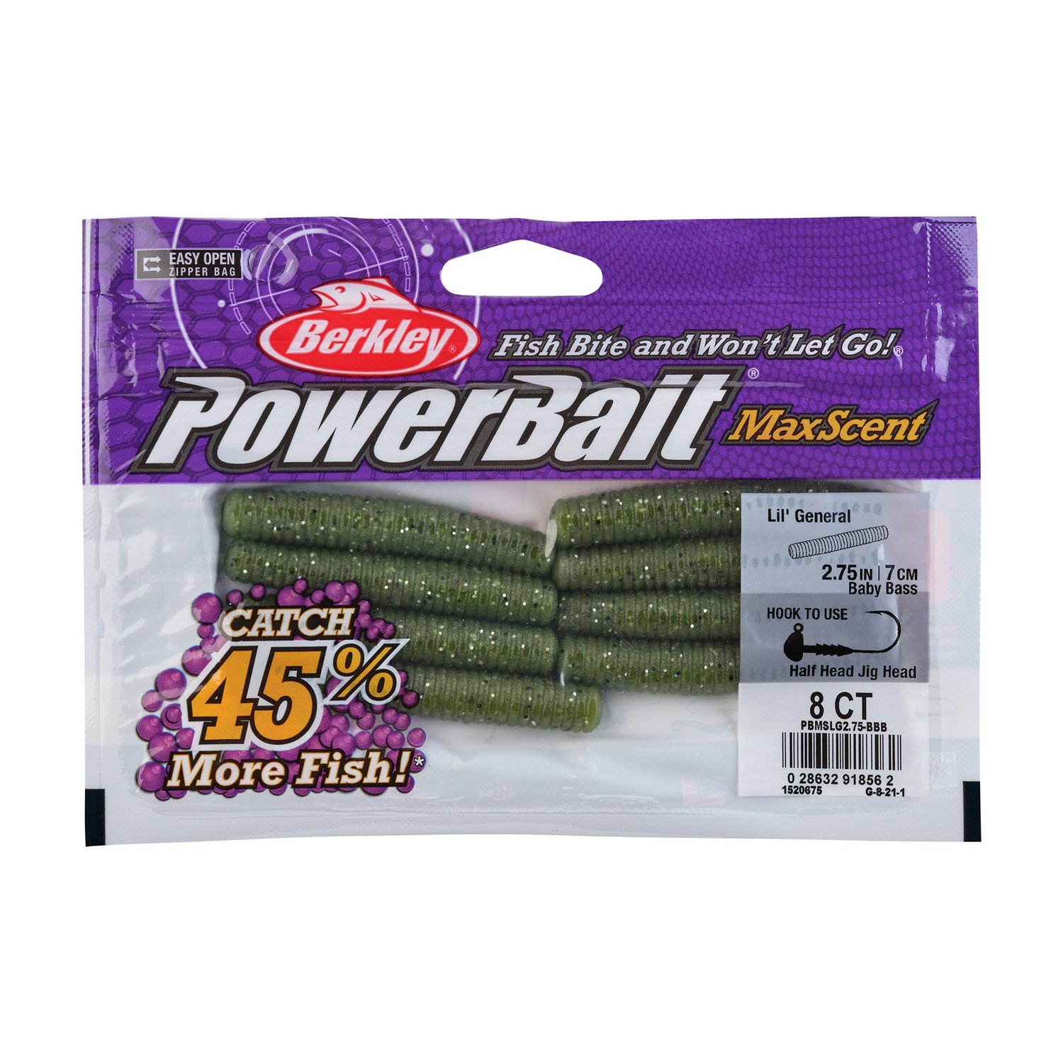 Berkley PowerBait MaxScent Lil' General 2-3/4 in 8-Pack - view number 4