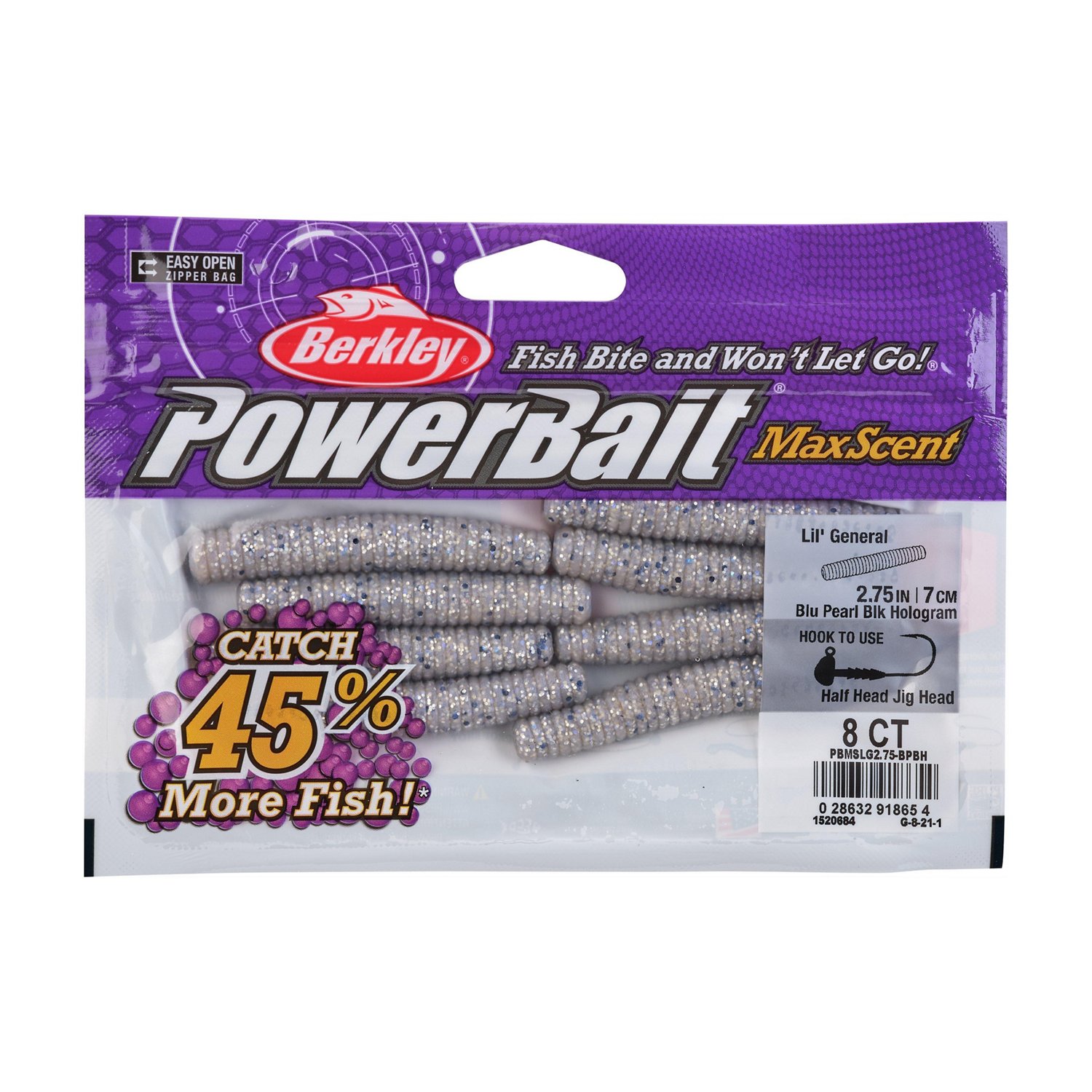 Berkley PowerBait MaxScent Lil' General 2-3/4 in 8-Pack - view number 4