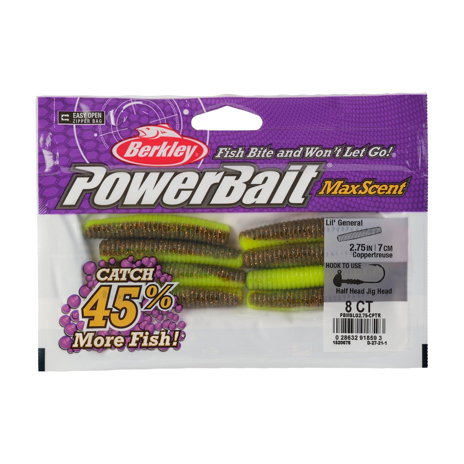 Berkley PowerBait MaxScent Lil' General 2-3/4 in 8-Pack - view number 5