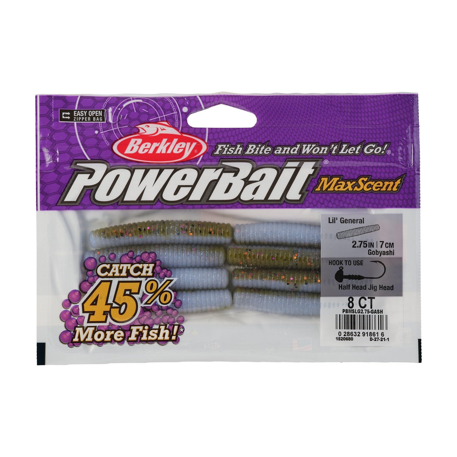 Berkley PowerBait MaxScent Lil' General 2-3/4 in 8-Pack - view number 5