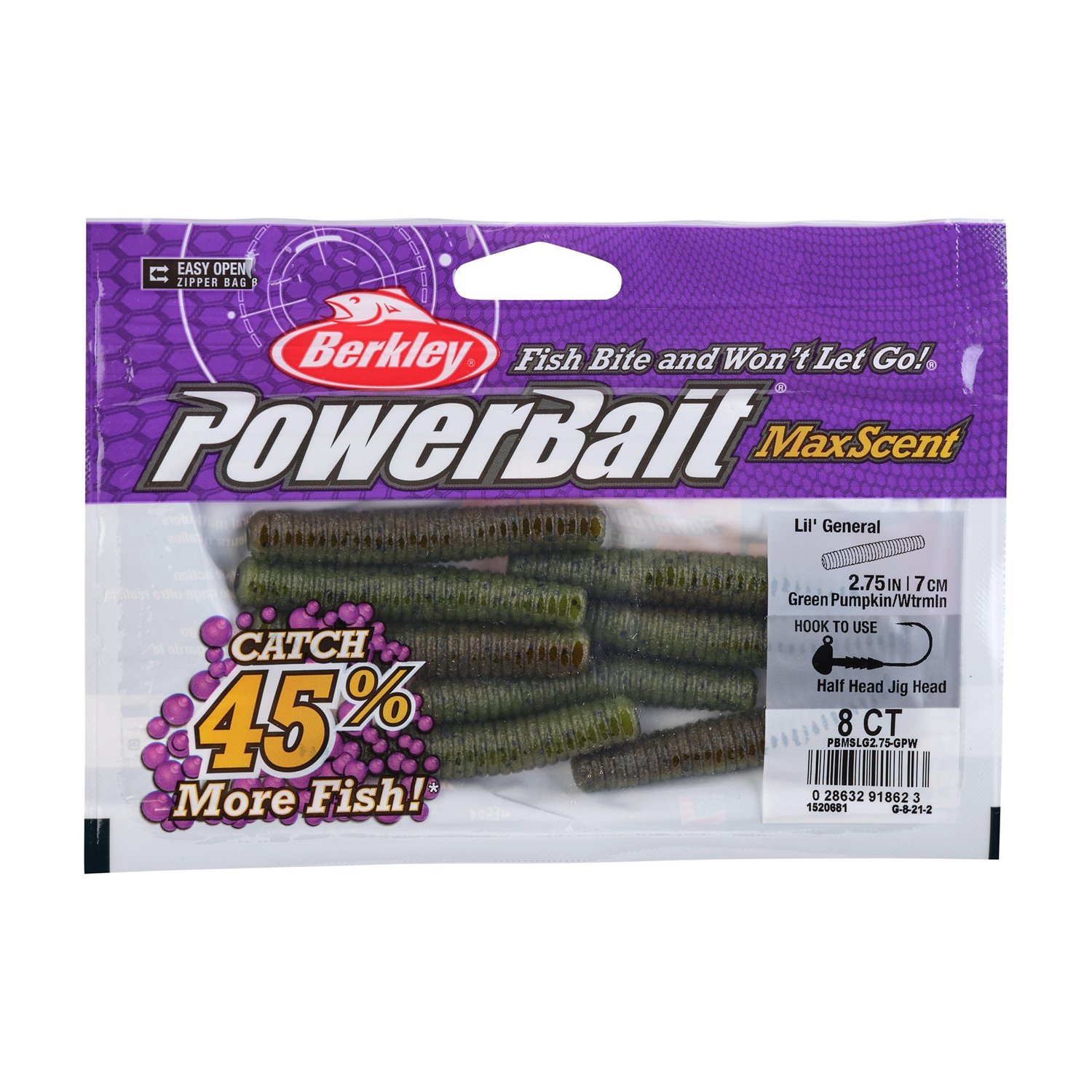 Berkley PowerBait MaxScent Lil' General 2-3/4 in 8-Pack - view number 5