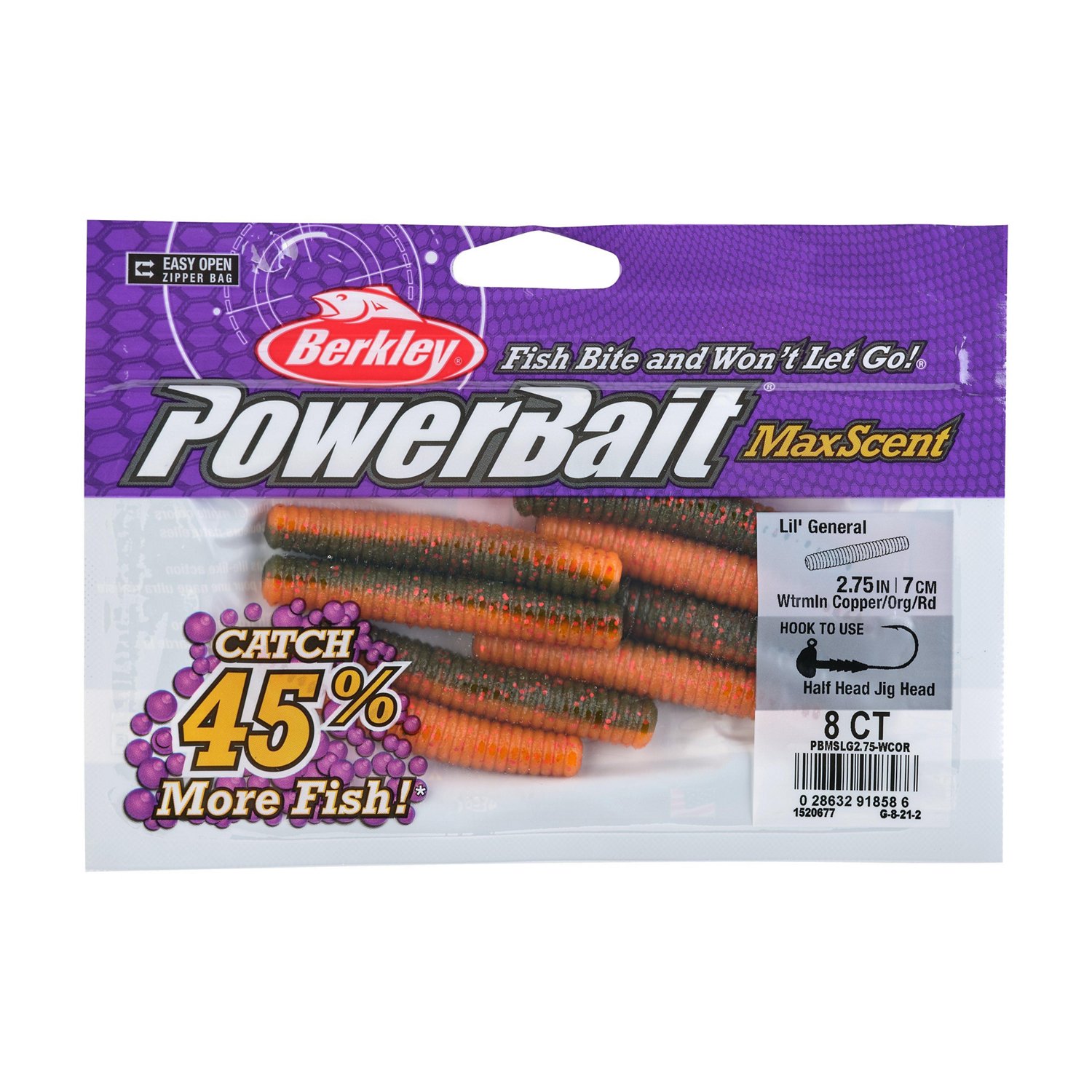 Berkley PowerBait MaxScent Lil' General 2-3/4 in 8-Pack - view number 4