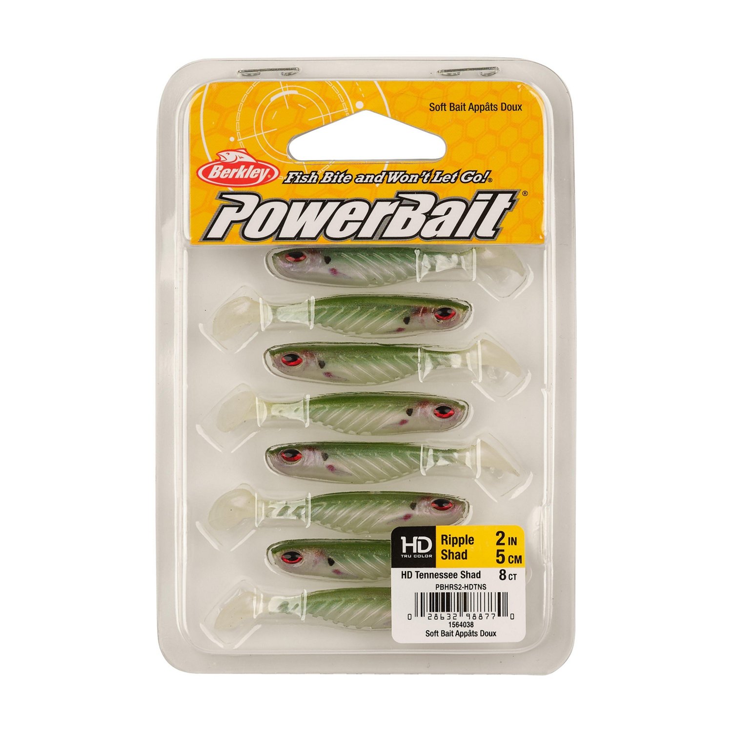 Berkley PowerBait Ripple Shad 2 in Smelt Soft Bait 8-Pack - view number 3