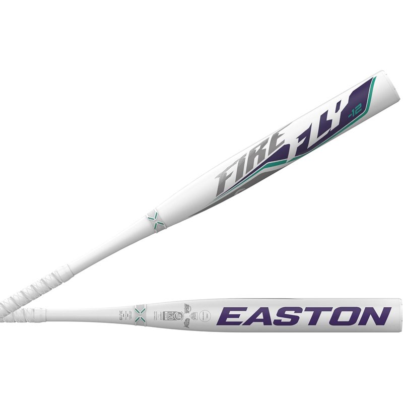 Easton Firefly Fastpitch Softball Bat -12 White/Purple - Fastpitch Softball Bats at Academy Sports