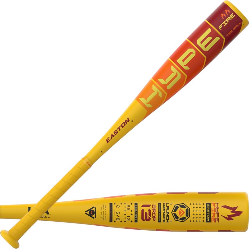 Easton Hype Fire 2025 T-Ball Bat -13 Red/Yellow/Orange - Tball Bats at Academy Sports