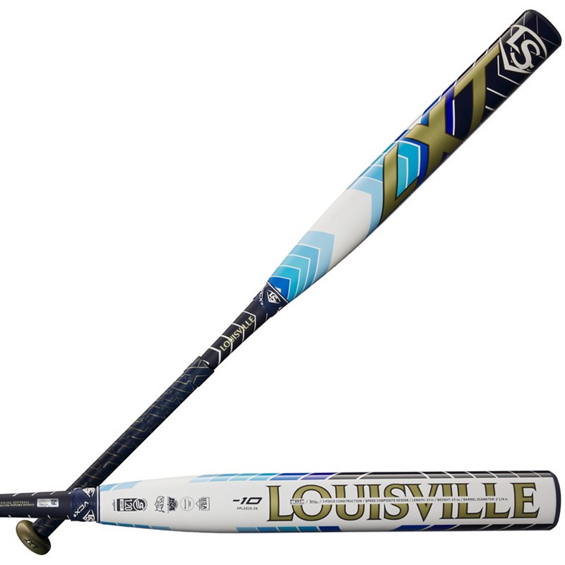 Louisville Slugger 2024 LXT Fastpitch Softball Bat (-10) White/Blue - Fastpitch Softball Bats at Academy Sports