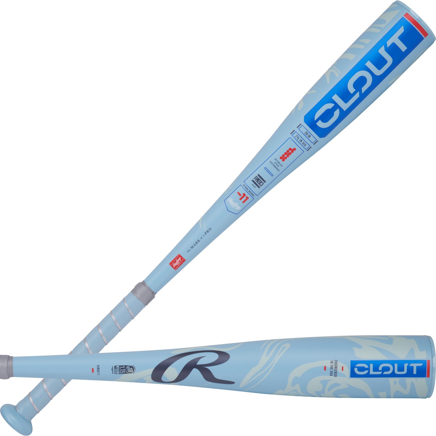 Rawlings 2025 Clout USSSA JBB Baseball Bat (-11)                                                                                 - view number 1