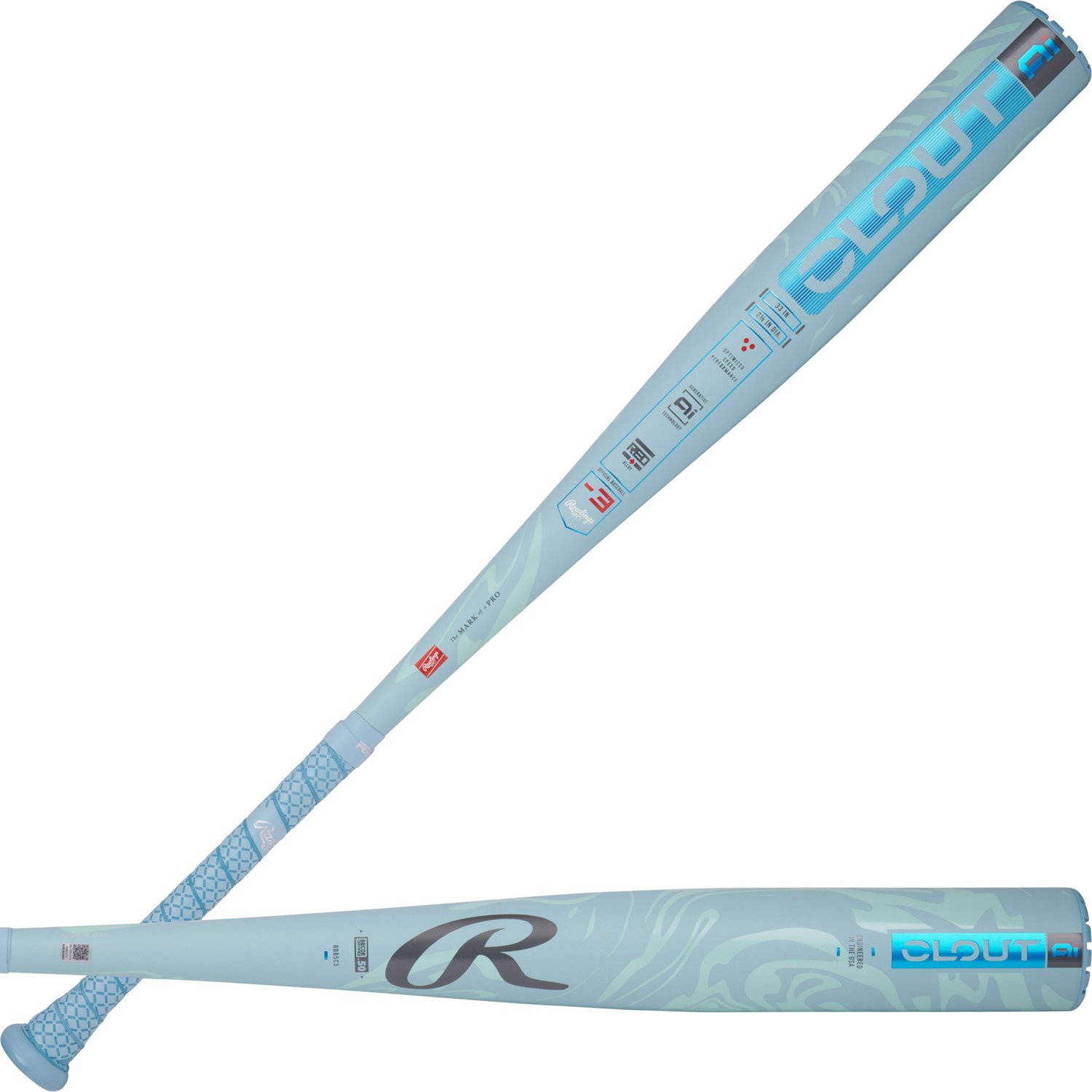 Rawlings 2025 Clout AI BBCOR Baseball Bat (-3)                                                                                  - view number 1