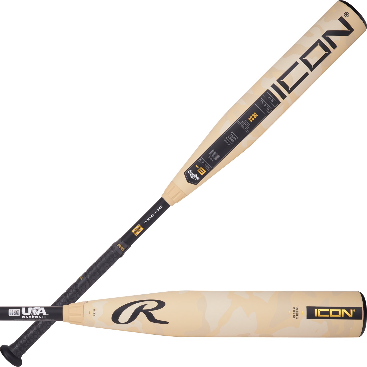 Rawlings Icon Youth USA Baseball Bat -8                                                                                          - view number 1