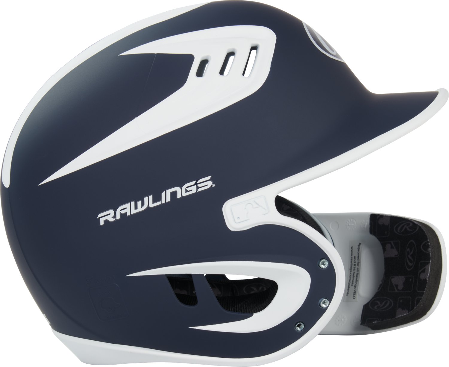 Rawlings Juniors’ R16 2-Tone Helmet with Extension - view number 6