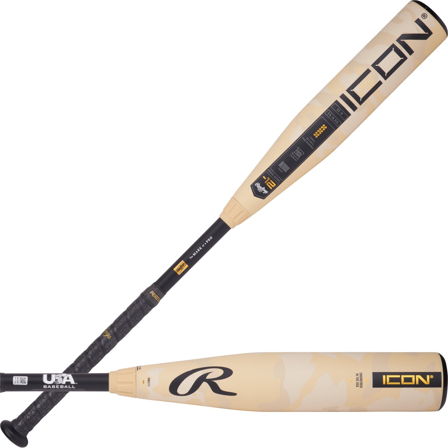 Rawlings Youth Icon USA Baseball Bat -12