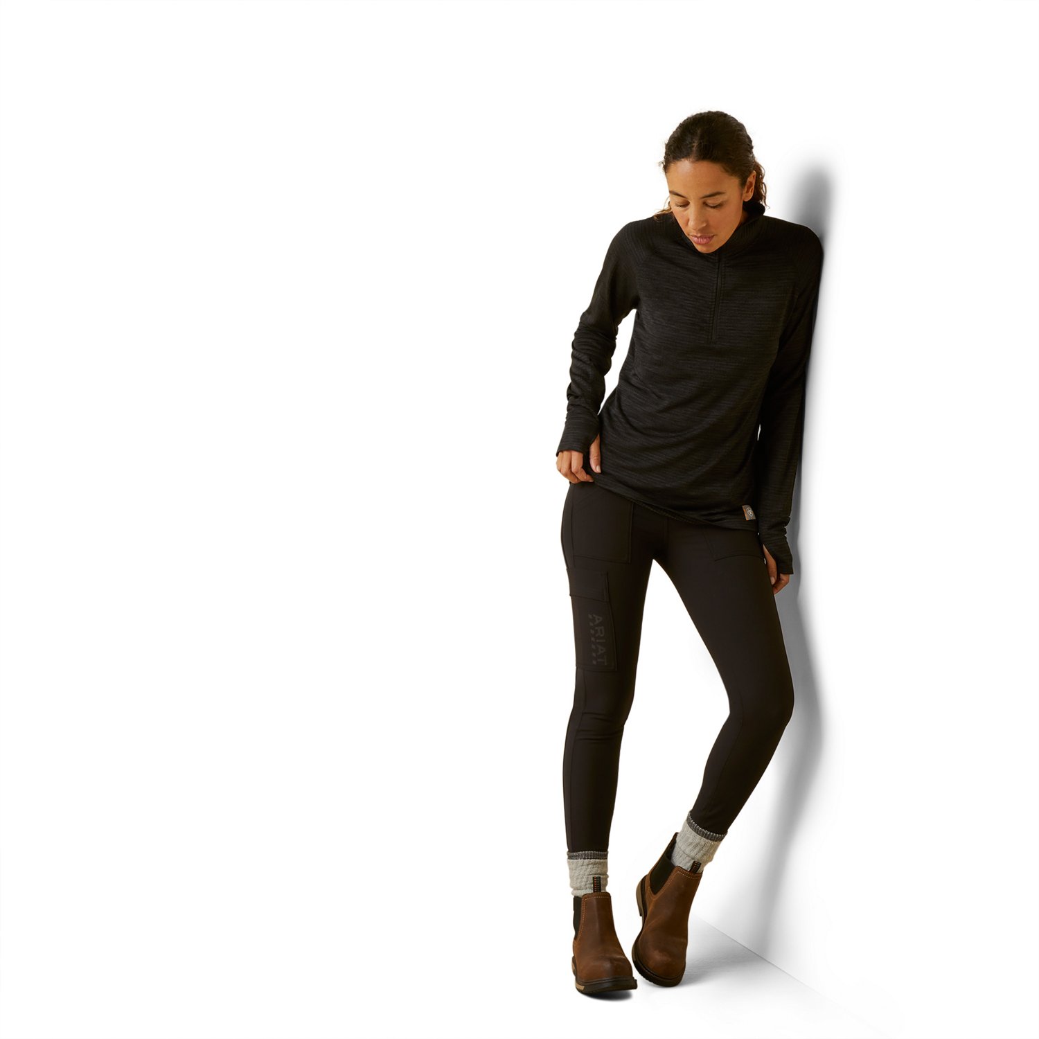 Ariat Women's Rebar Gridwork Baselayer 1/4 Zip Top                                                                               - view number 2