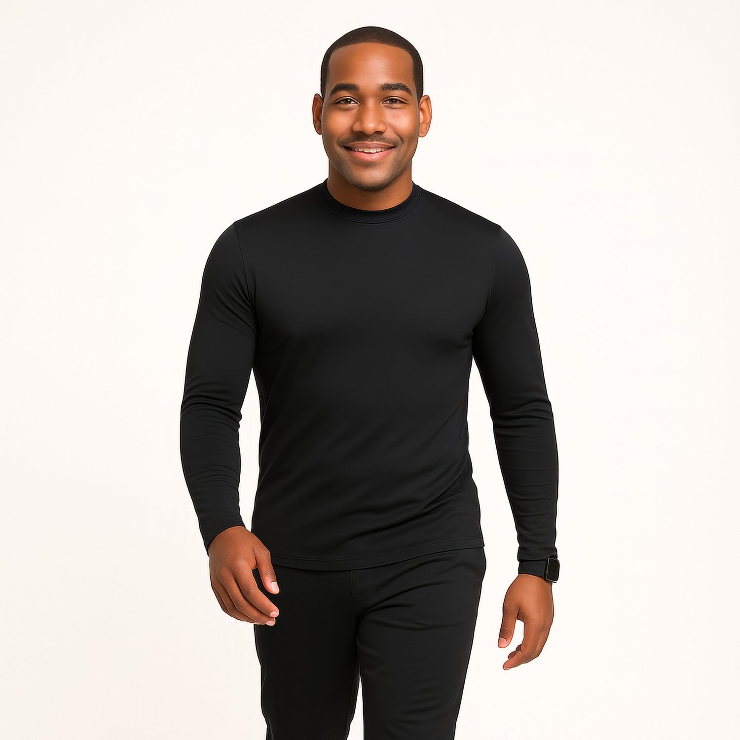 BCG Men's Cold Weather Mock Long Sleeve Top