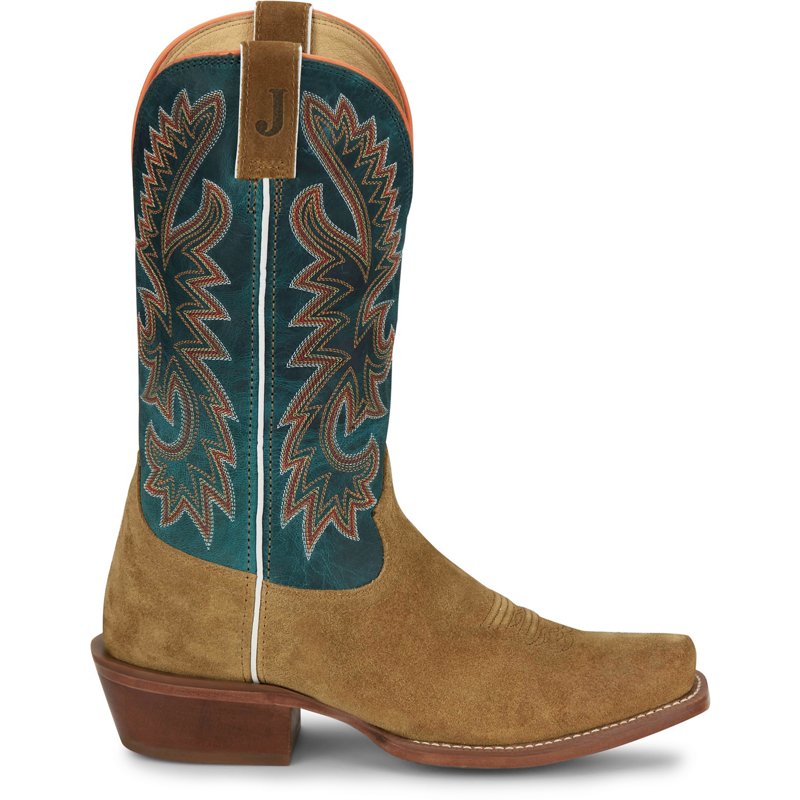 Justin Boots Jimmy Square Toe Pull On Cowboy Boots