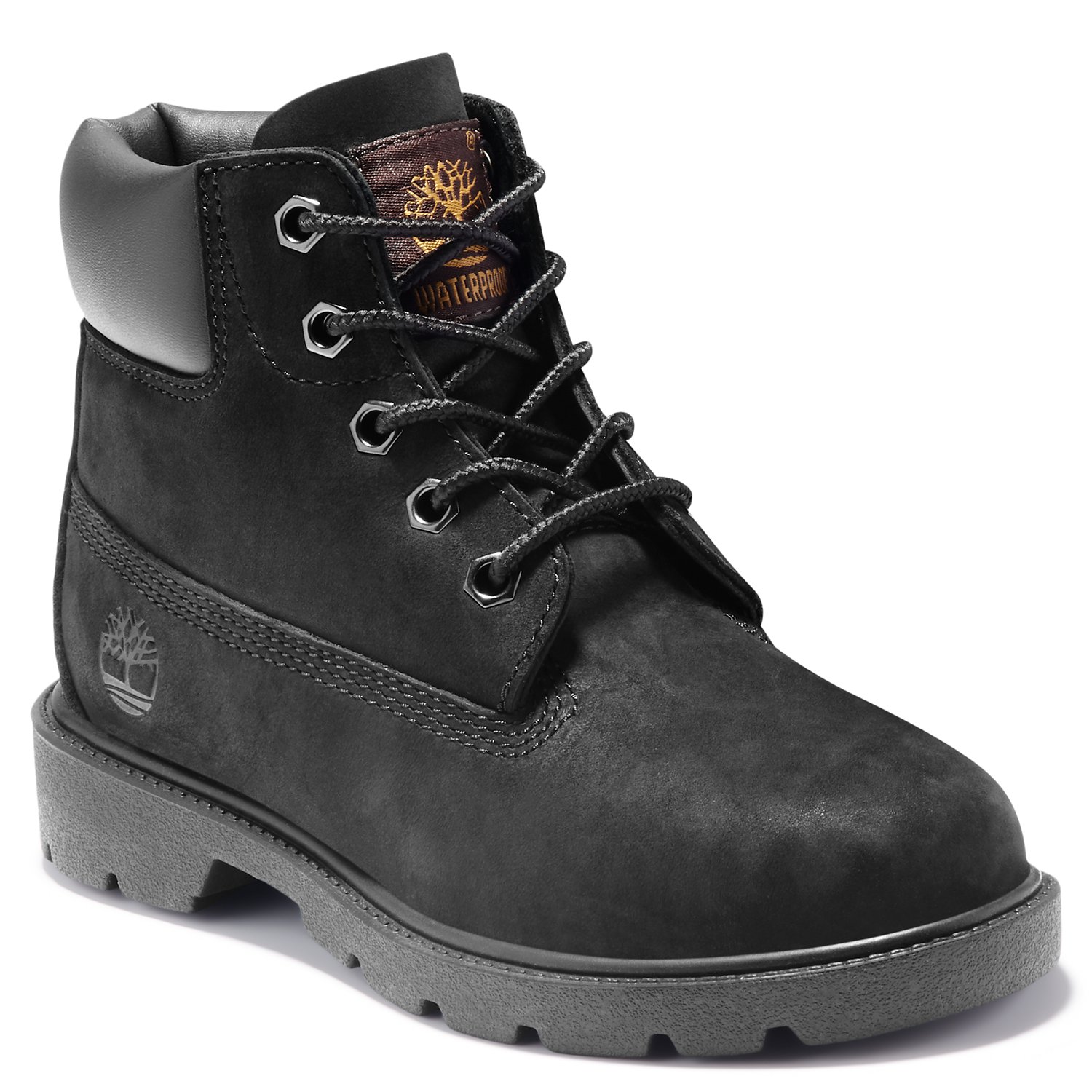 Vintage 1990s Timberland Black Leather Hiking Boots | Urban