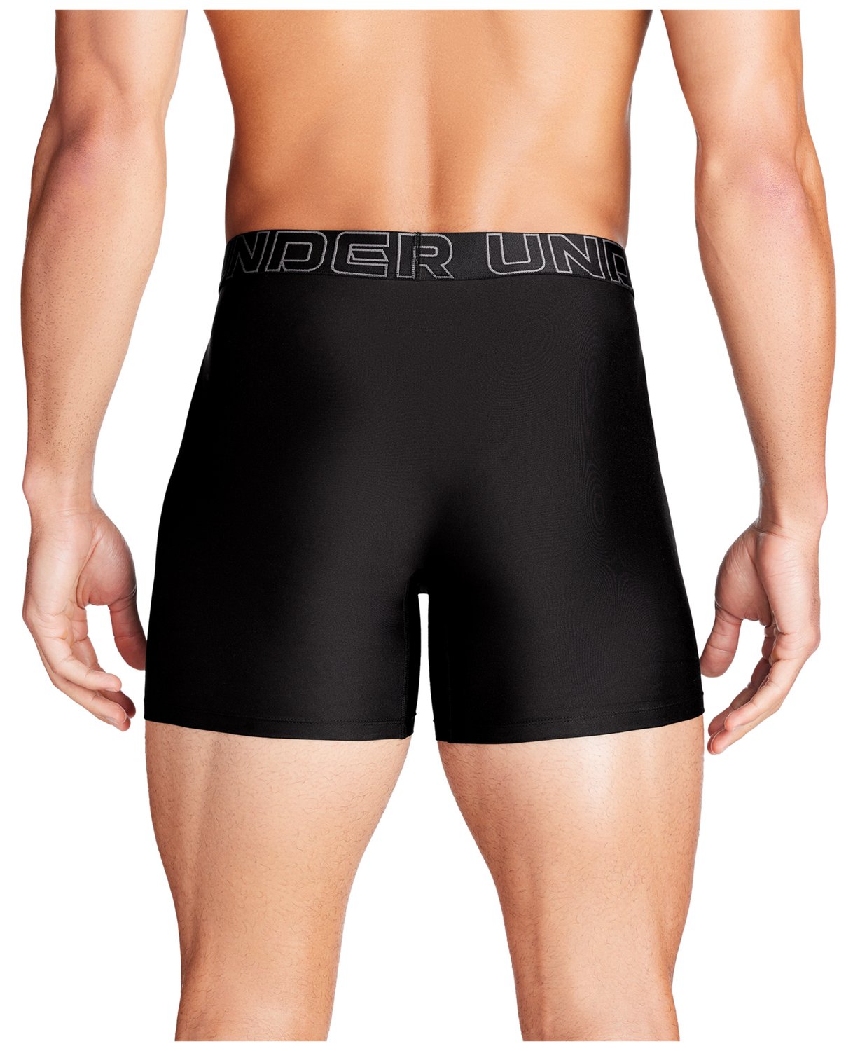 Under Armour Mens Tech 6 Inch 2 Pack Boxers - Black