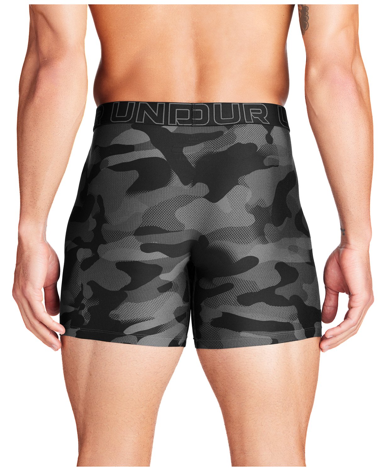 Under Armour Mens Tech 6 Inch 2 Pack Boxers - Black