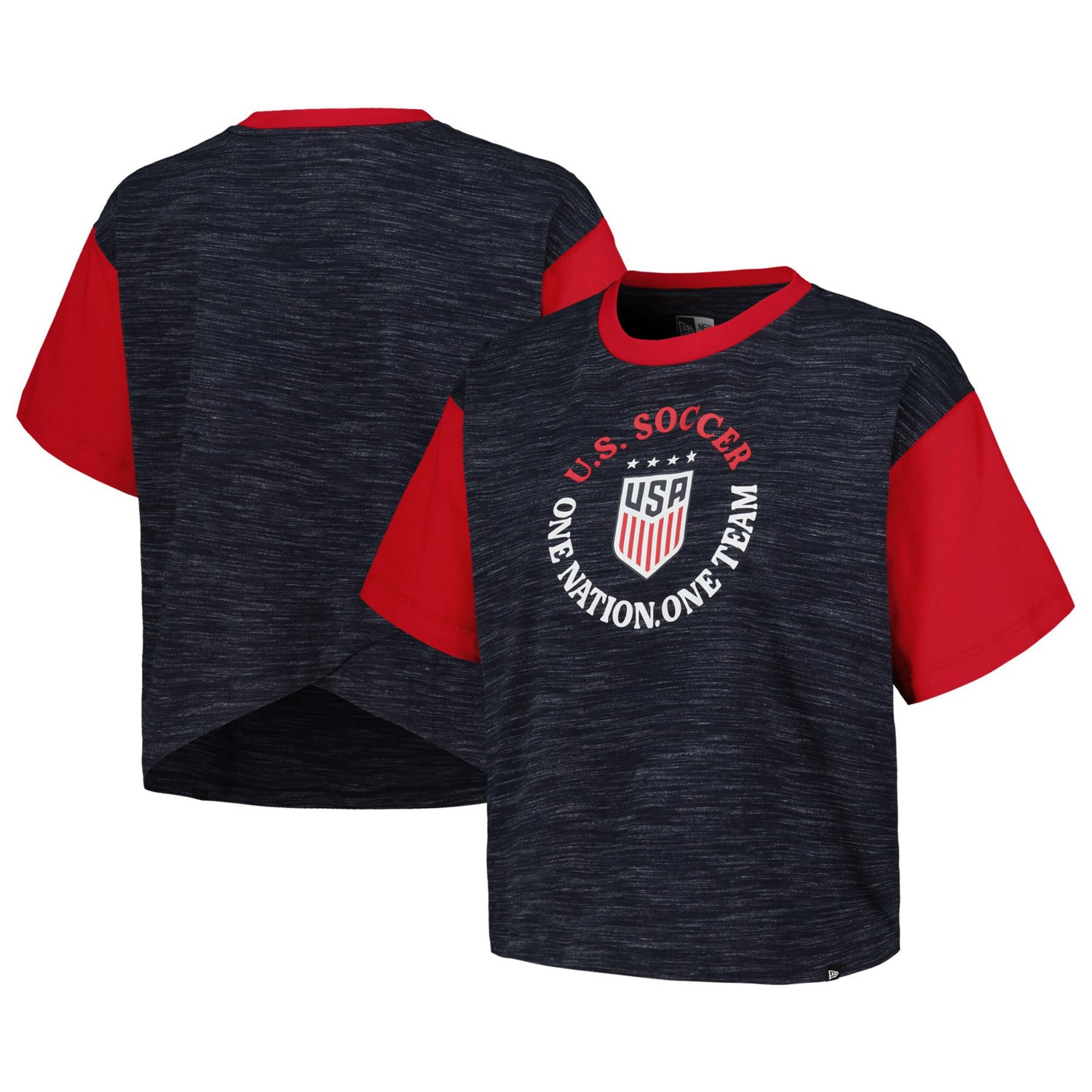 5th  Ocean by New Era USWNT Athletic Cross Back Cropped T-Shirt