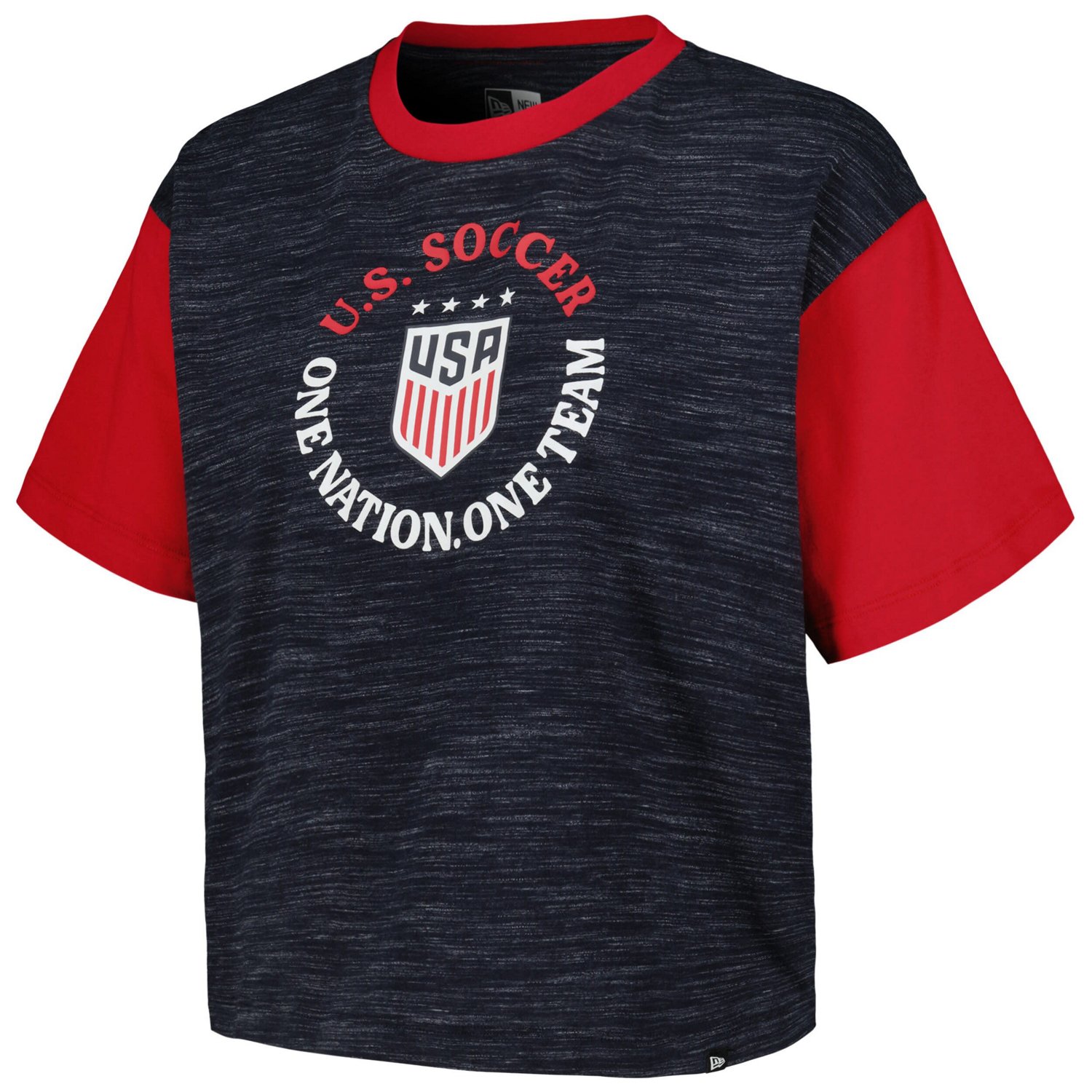 5th  Ocean by New Era USWNT Athletic Cross Back Cropped T-Shirt