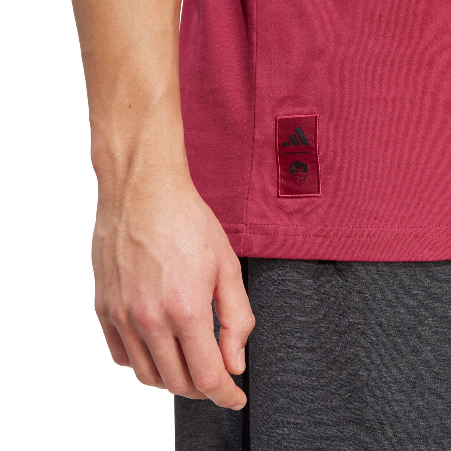 adidas AS Roma Three-Stripe Wordmark T-Shirt - view number 4