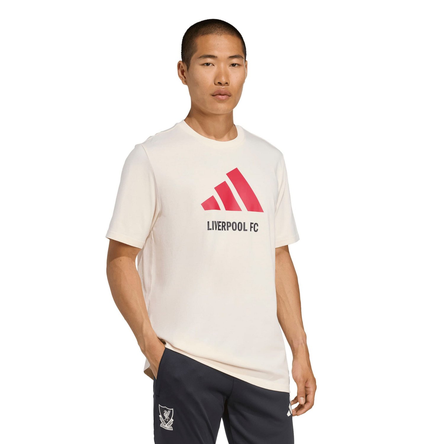 adidas Liverpool Three-Stripes Wordmark T-Shirt - view number 3