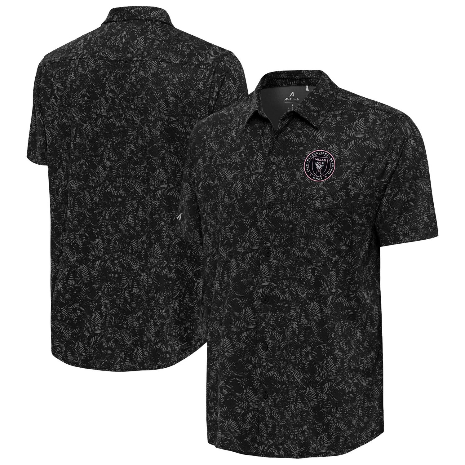 Antigua Inter Miami CF Lush Woven Button-Up Top