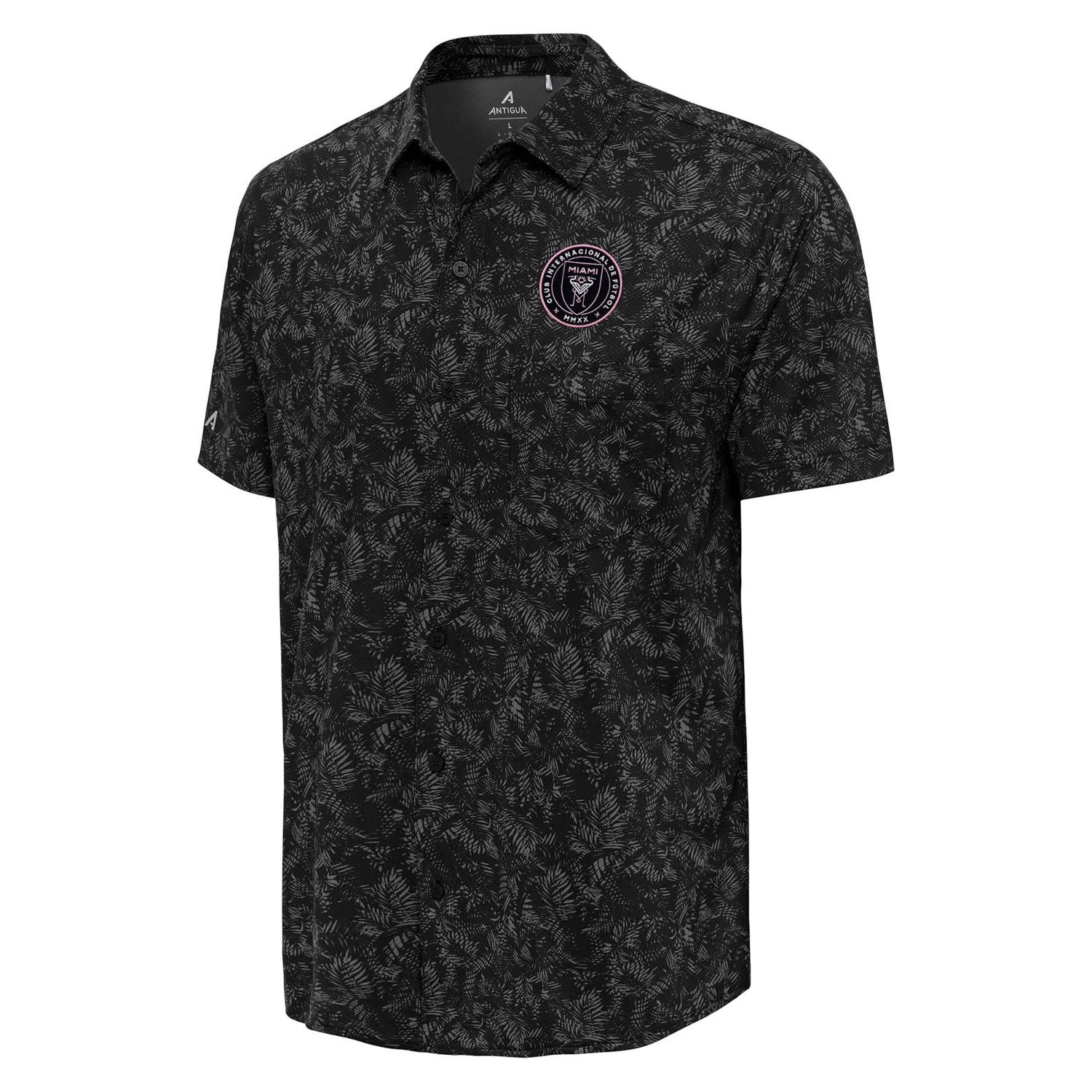 Antigua Inter Miami CF Lush Woven Button-Up Top