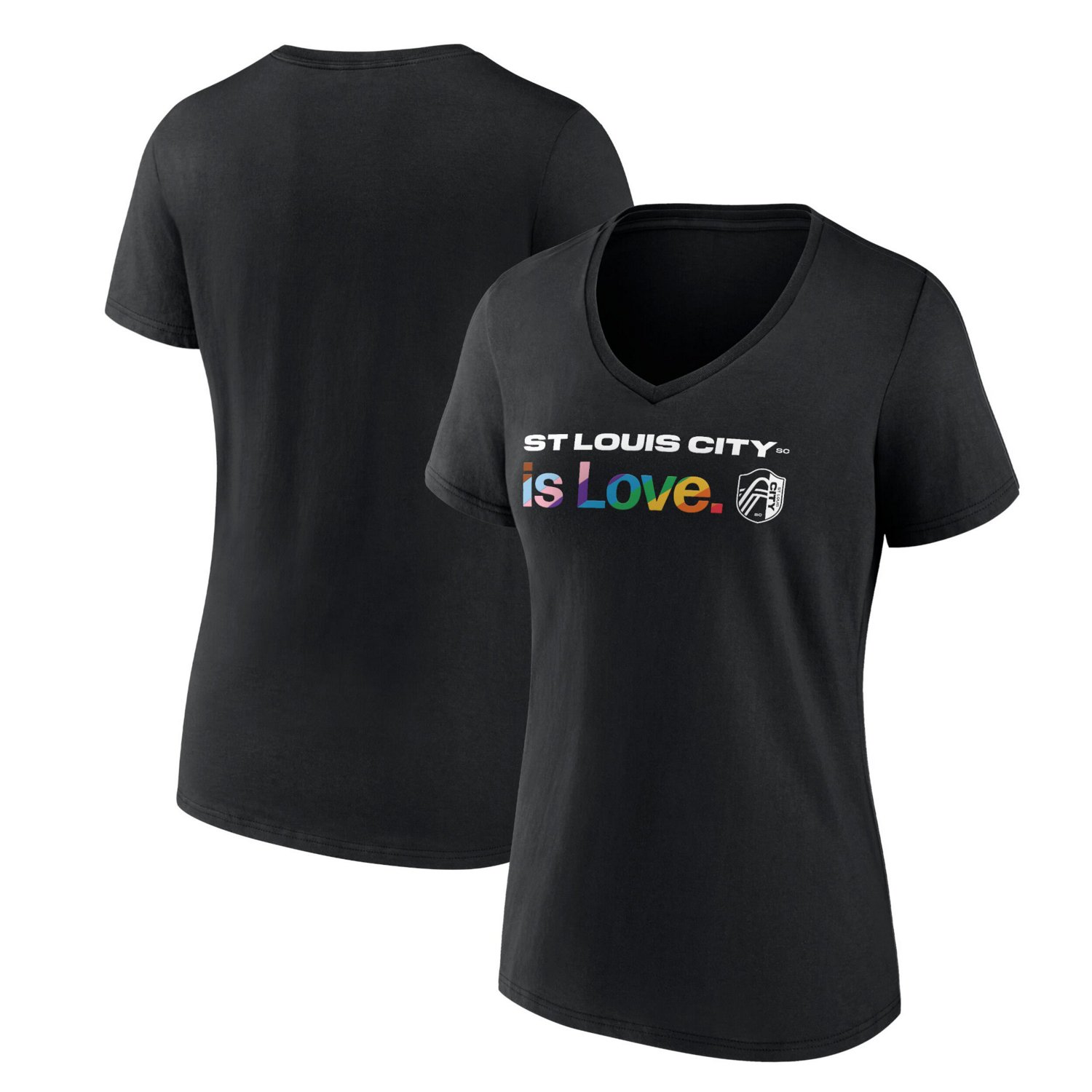 Fanatics St Louis City SC Lucky Pride V-Neck T-Shirt