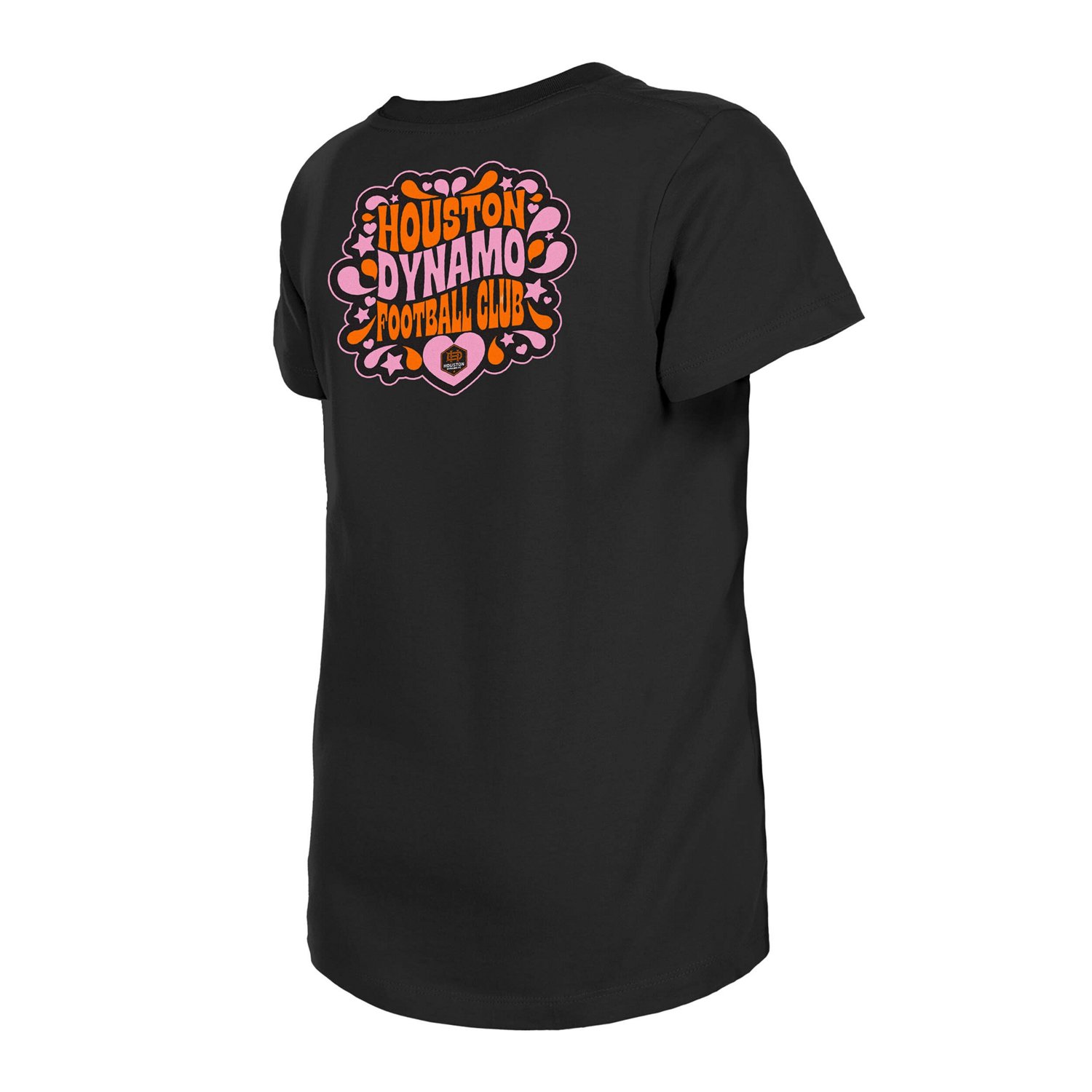 Girls Youth New Era Houston Dynamo FC Bubble Heart T-Shirt - view number 3