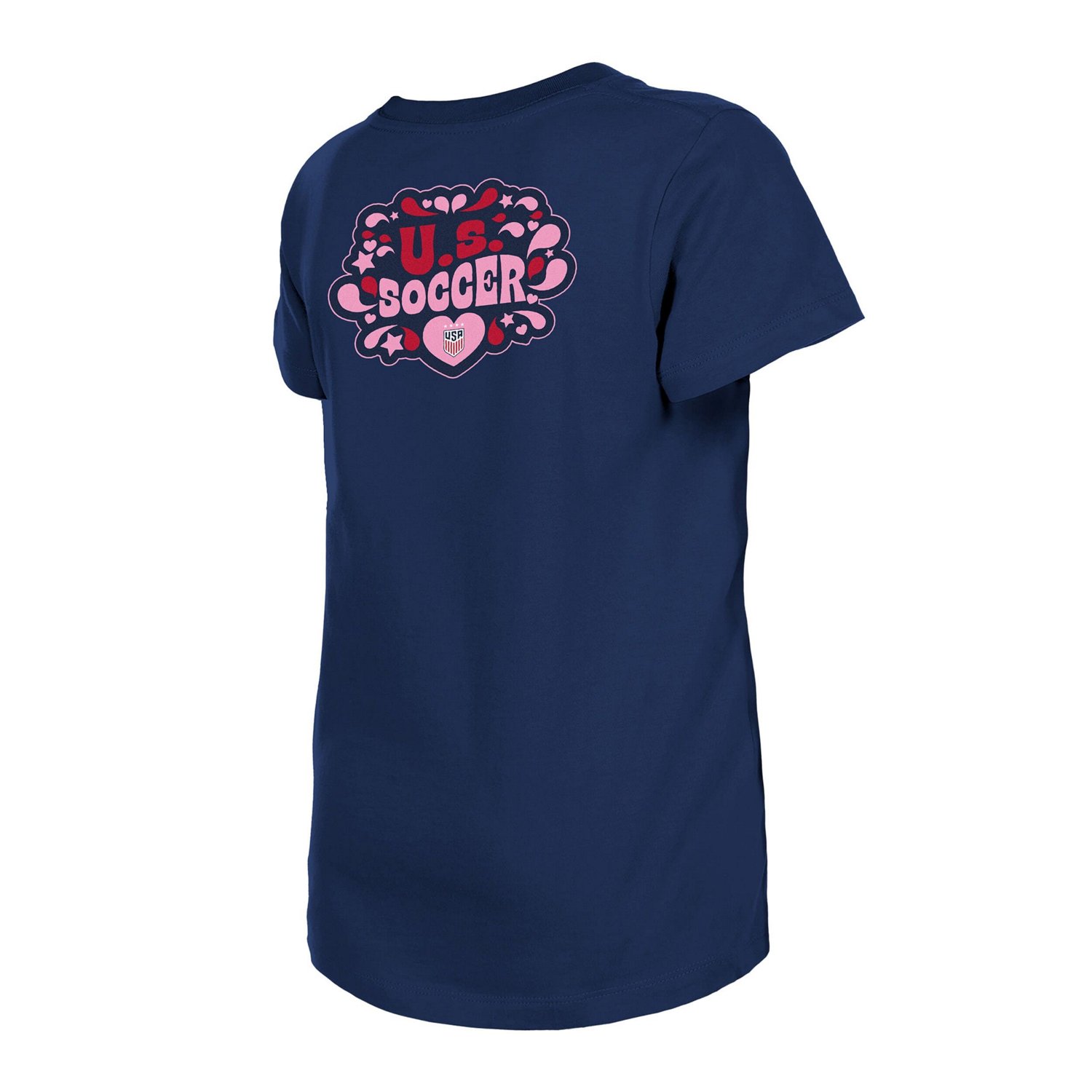 Girls Youth New Era USWNT Bubble Heart T-Shirt - view number 3