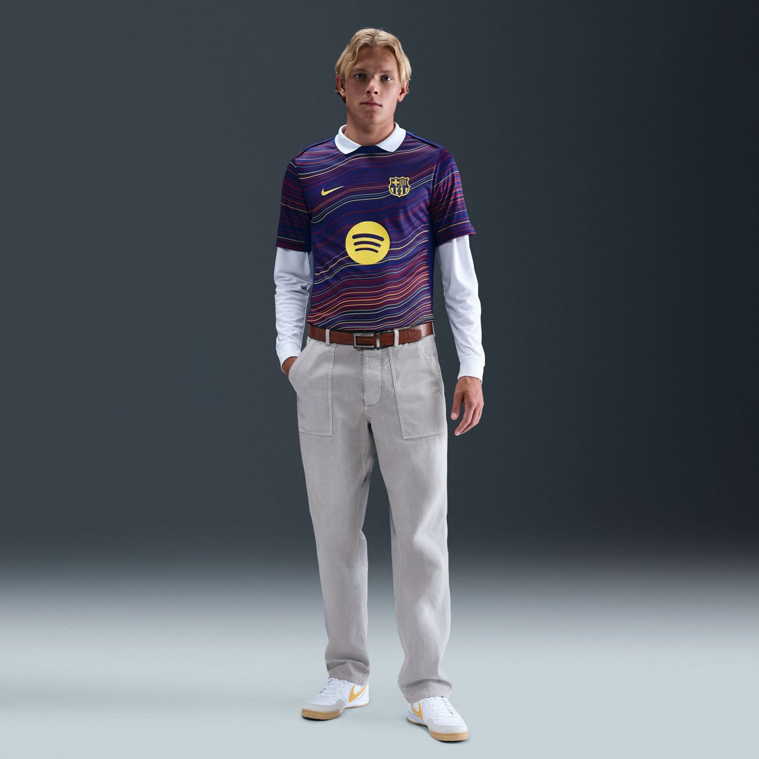 Nike Barcelona Home 2025 26 Academy Pro Pre-Match Top