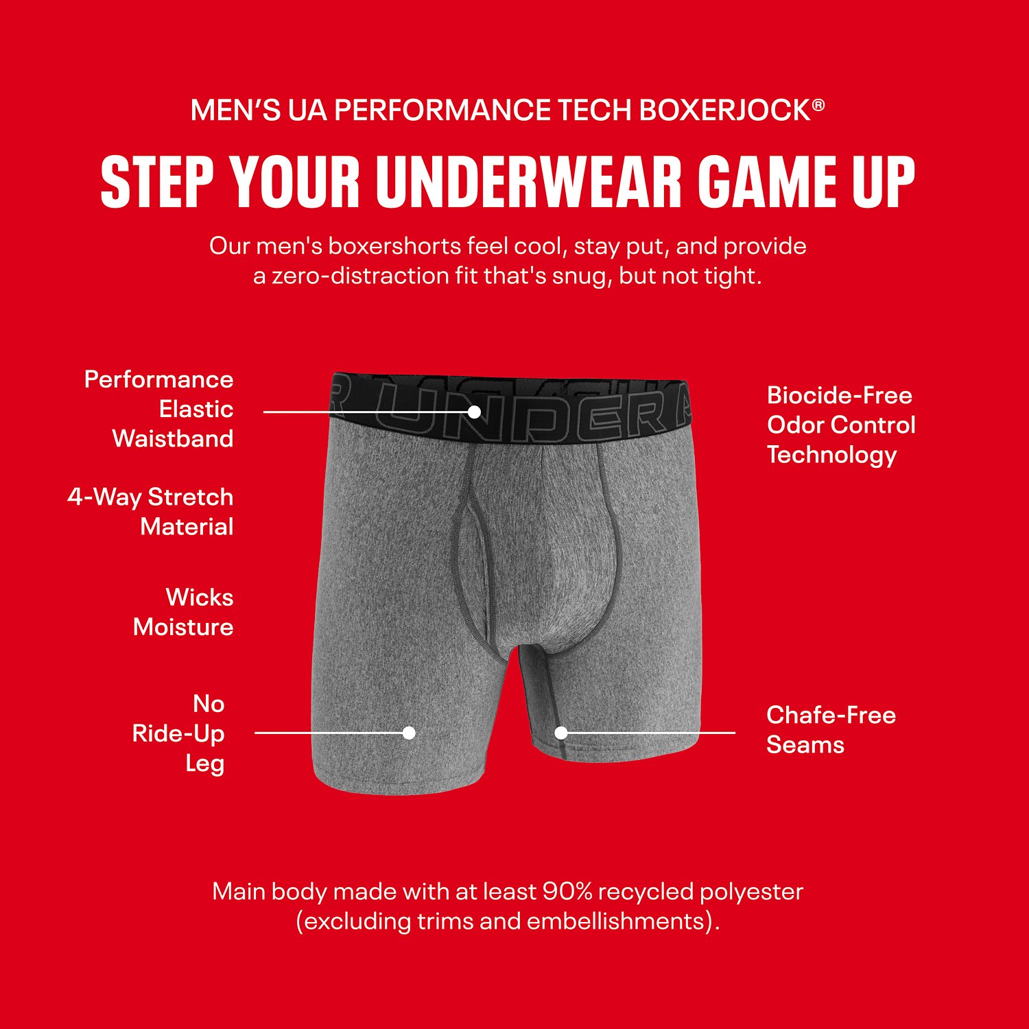 Under Armour Men's Novelty Performance Tech 6 in Boxer Briefs 3-pack - view number 4