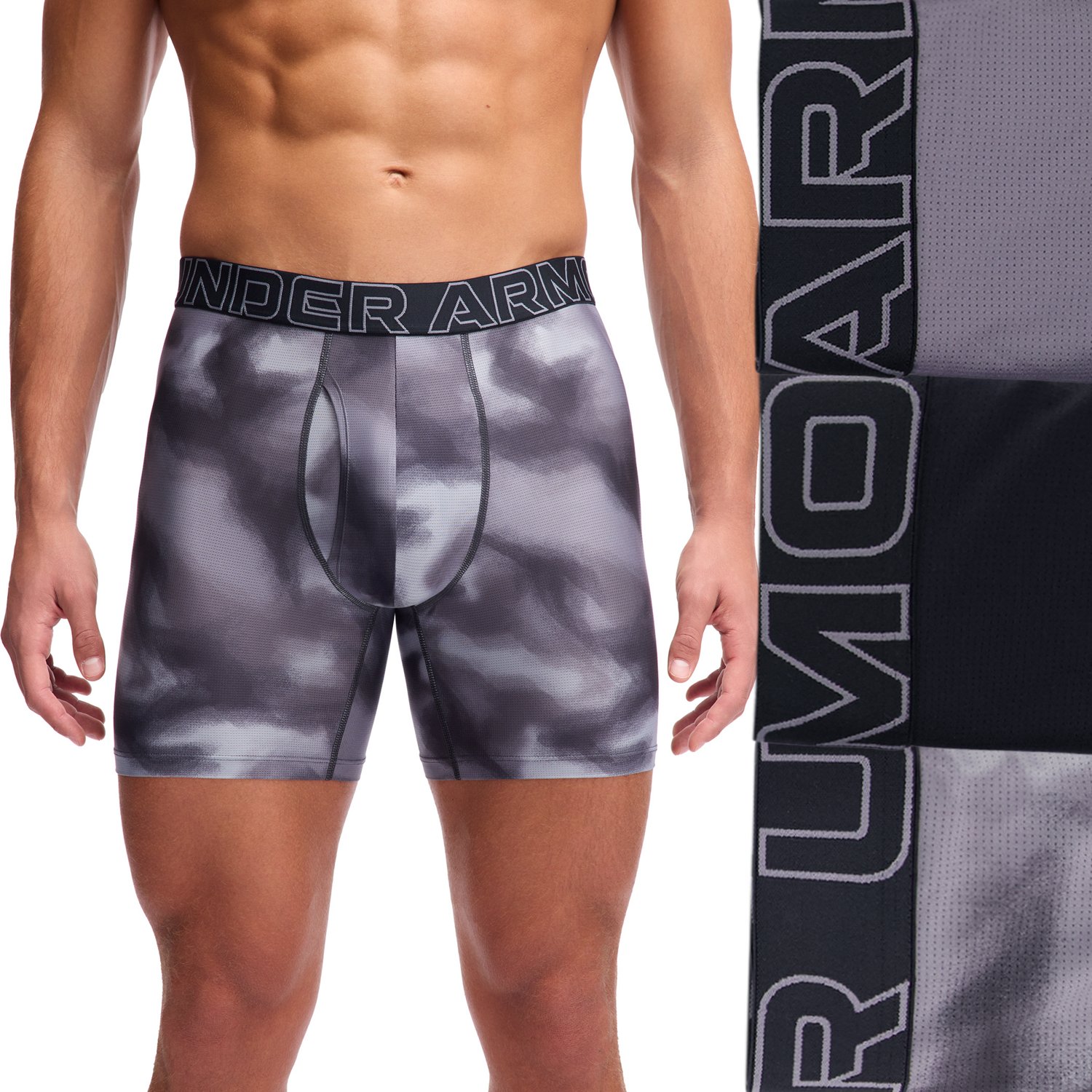 Under Armour Men's Performance Tech Mesh Novelty Underwear 6 in - 3 Pack