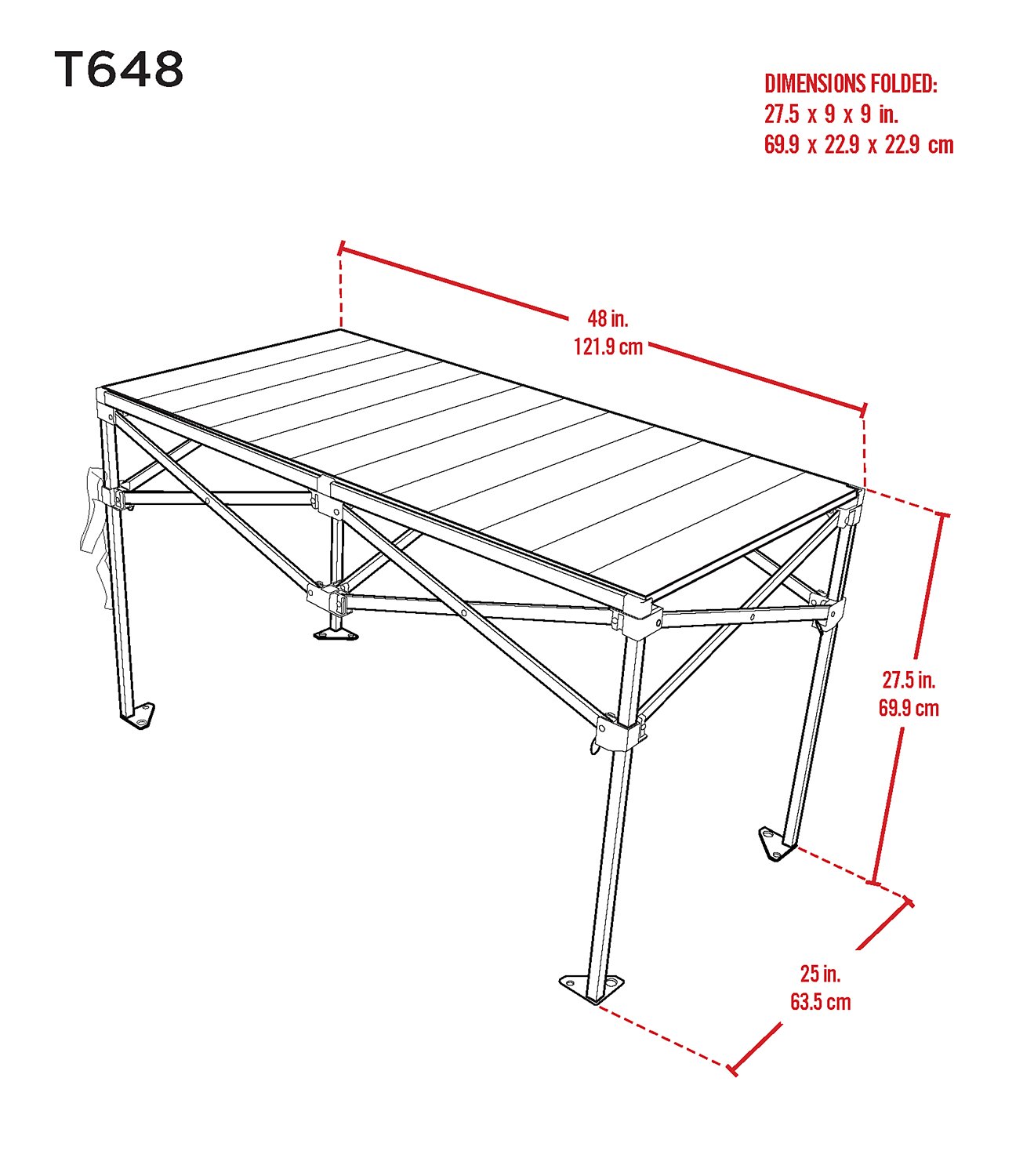 Rio Heavy Duty Aluminum Accordion Table - view number 3