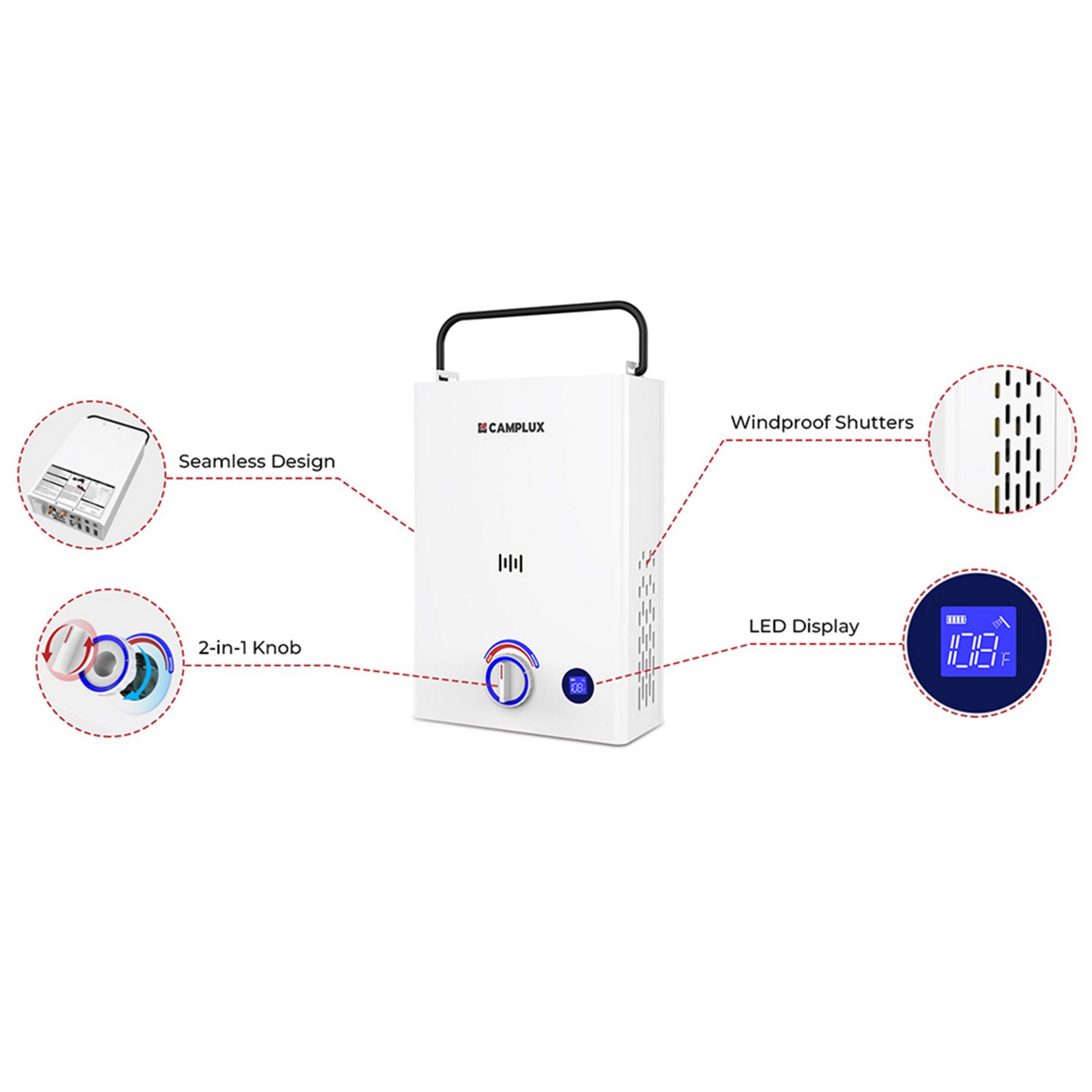 CampLux Portable Tankless Water Heater                                                                                           - view number 2