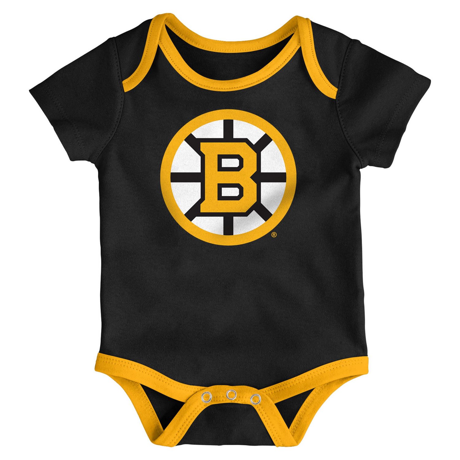  Newborn Outerstuff Boston Bruins Triple Header Three-Piece Bodysuit Set - view number 2