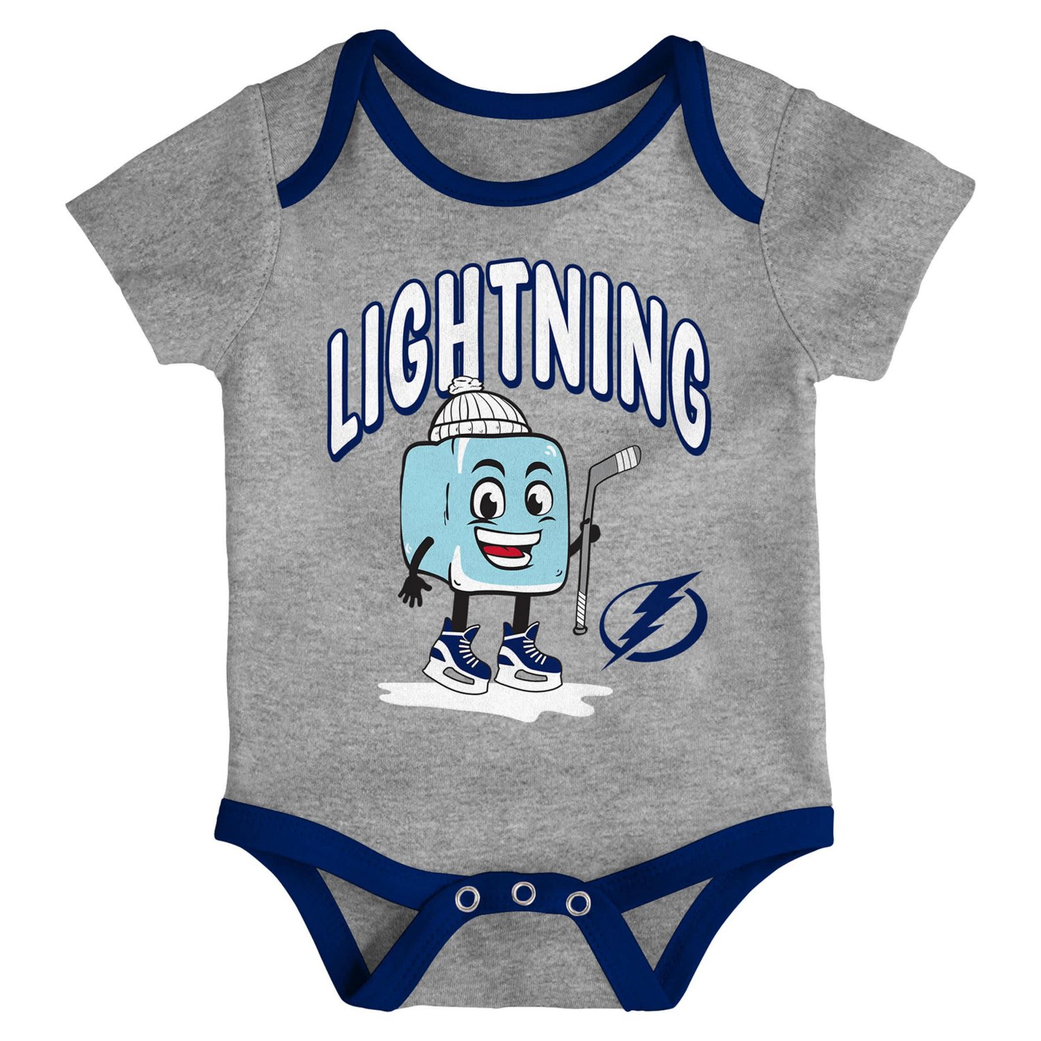  Newborn Outerstuff Tampa Bay Lightning Triple Header Three-Piece Bodysuit Set - view number 4