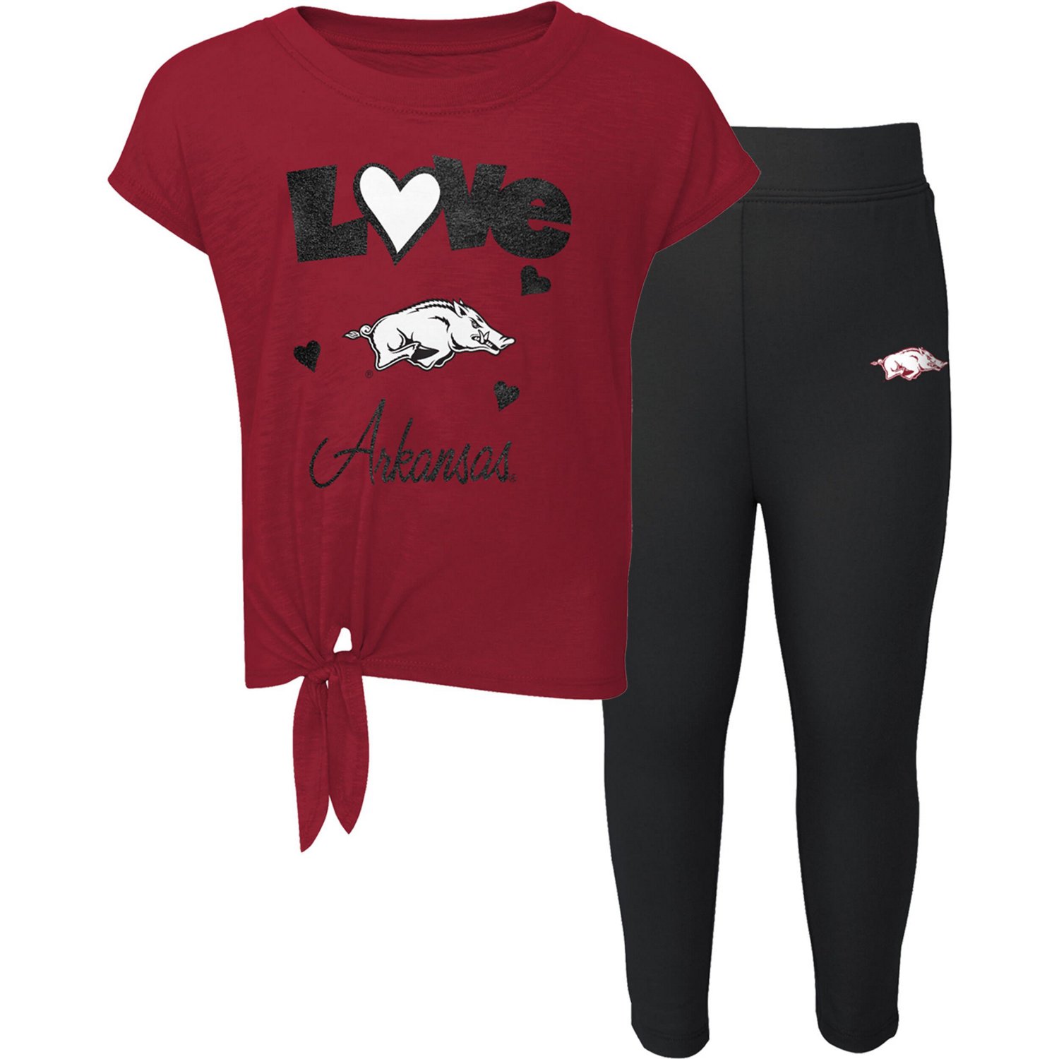 / Arkansas Razorbacks Forever Love Team T-Shirt  Leggings Set