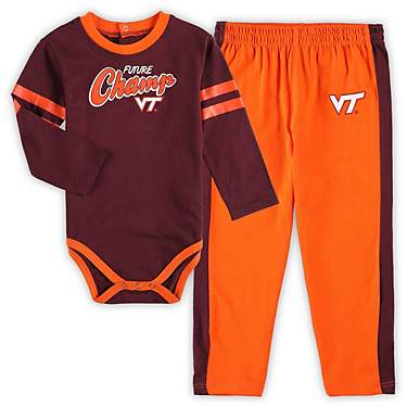 / Virginia Tech Hokies Little Kicker Long Sleeve Bodysuit and Sweatpants Set                                                    