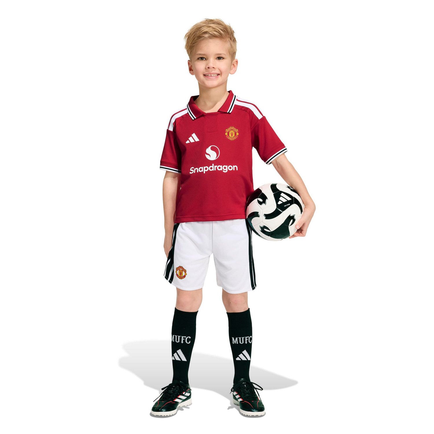 Manchester United セットアップ 12-13歳用 adidas Manchester United Replica Kit Set | Academy