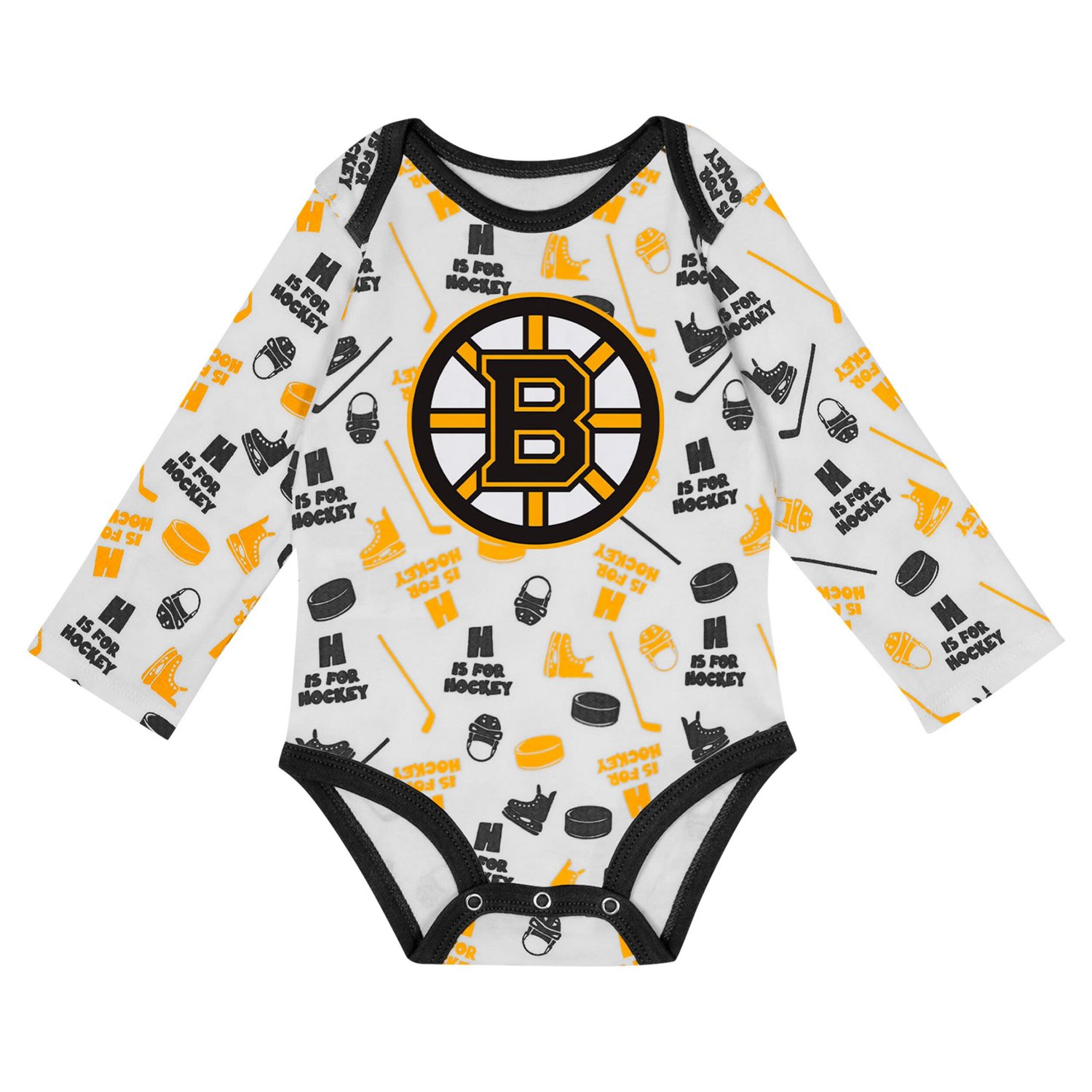 Boston Bruins Quick Learner Long Sleeve Bodysuit - view number 2