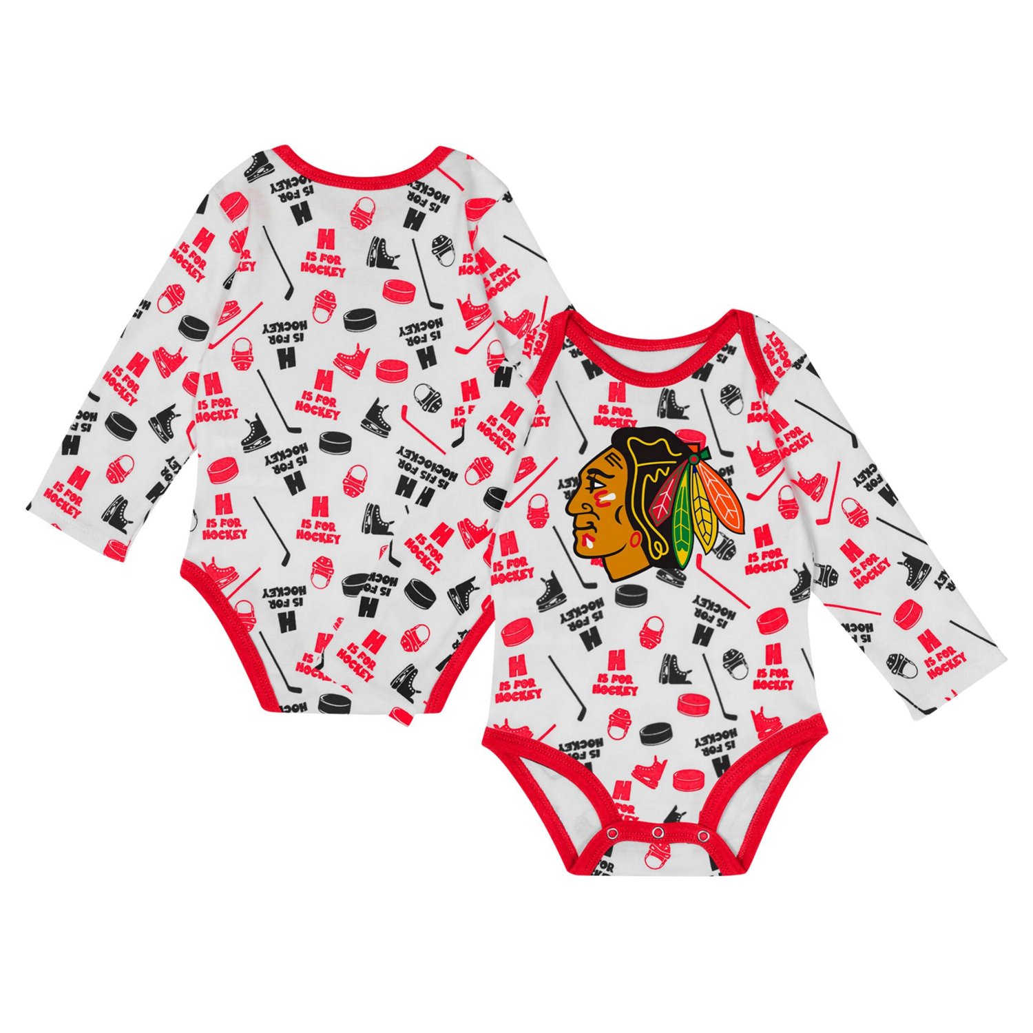 Chicago Blackhawks Quick Learner Long Sleeve Bodysuit