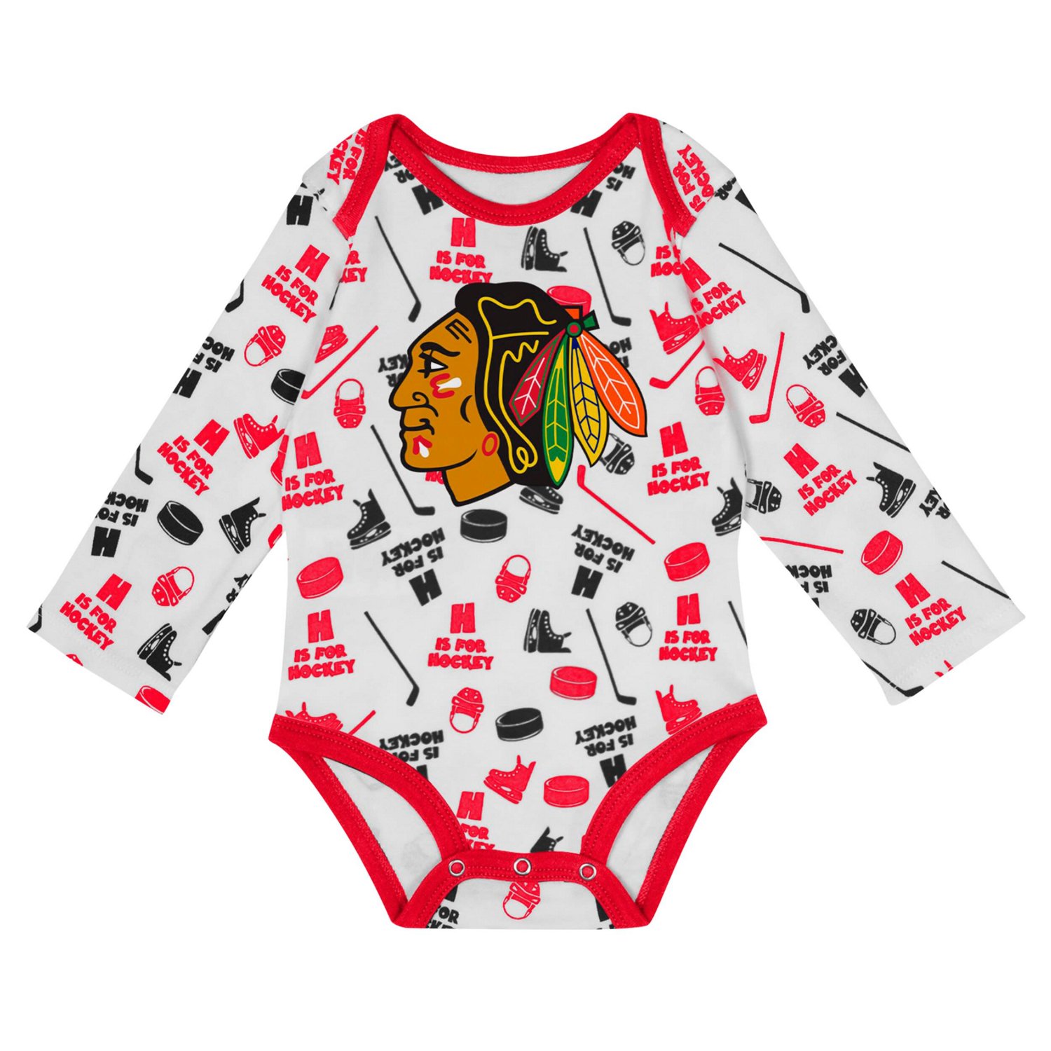 Chicago Blackhawks Quick Learner Long Sleeve Bodysuit - view number 2