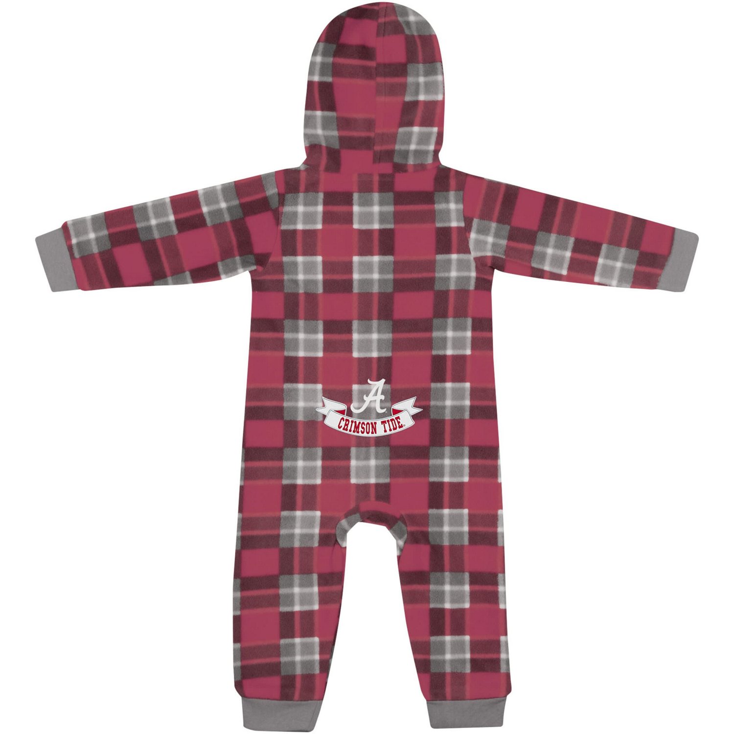 Colosseum Alabama Tide Full-Zip Plaid Hoodie Long Sleeve Jumper - view number 3