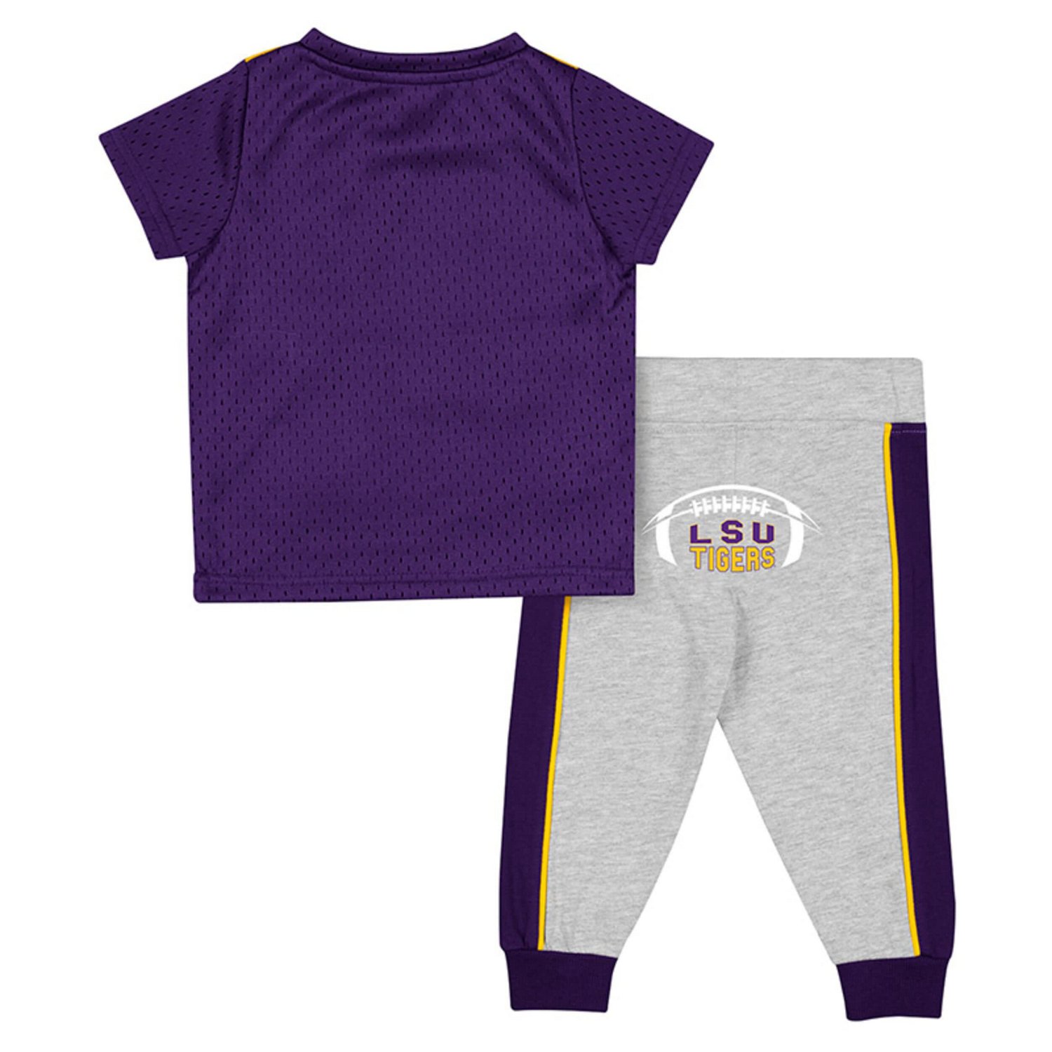 Colosseum Heather Gray LSU Tigers Ka-Boot-It Jersey Pants Set