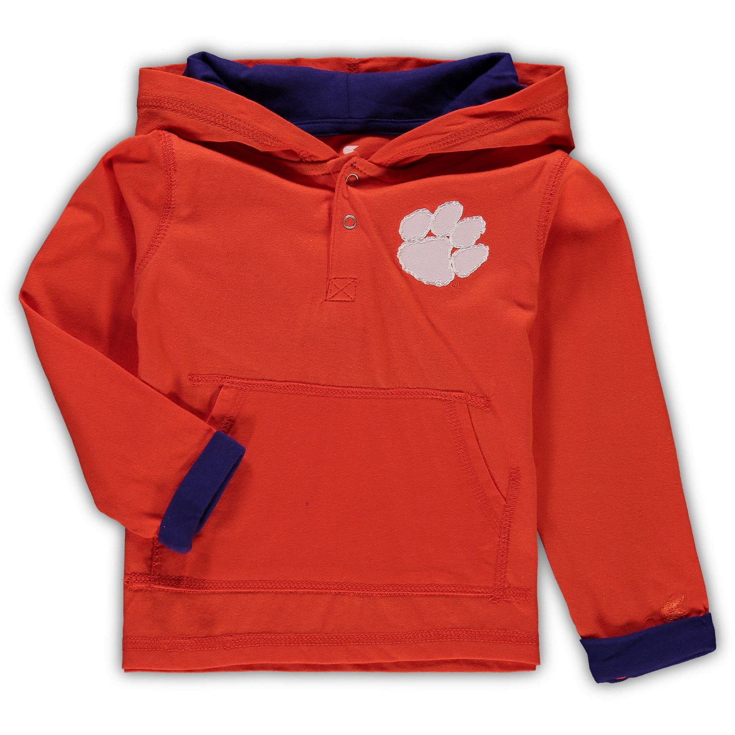 Colosseum Heathered Gray Clemson Tigers Poppies Hoodie and Sweatpants Set - view number 2